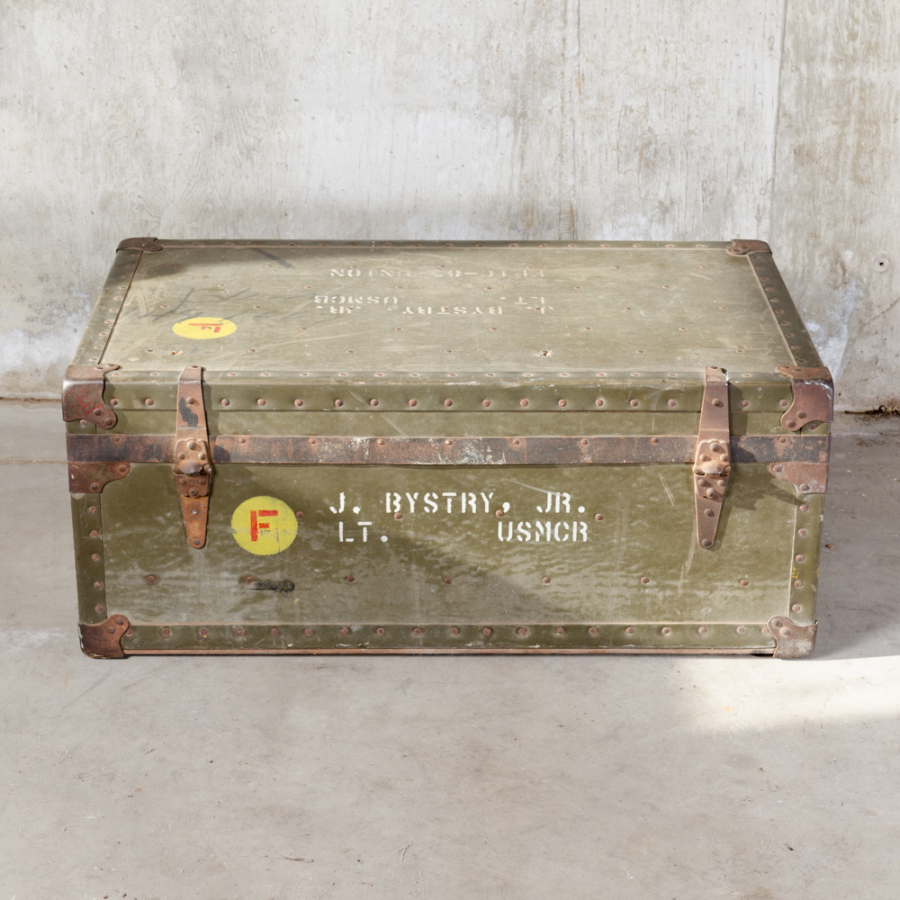 Vintage USMCR Travel Trunk