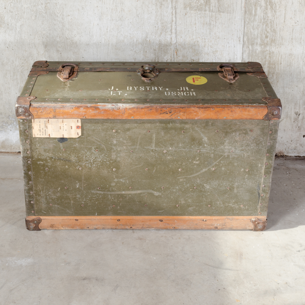 Vintage USMCR Travel Trunk