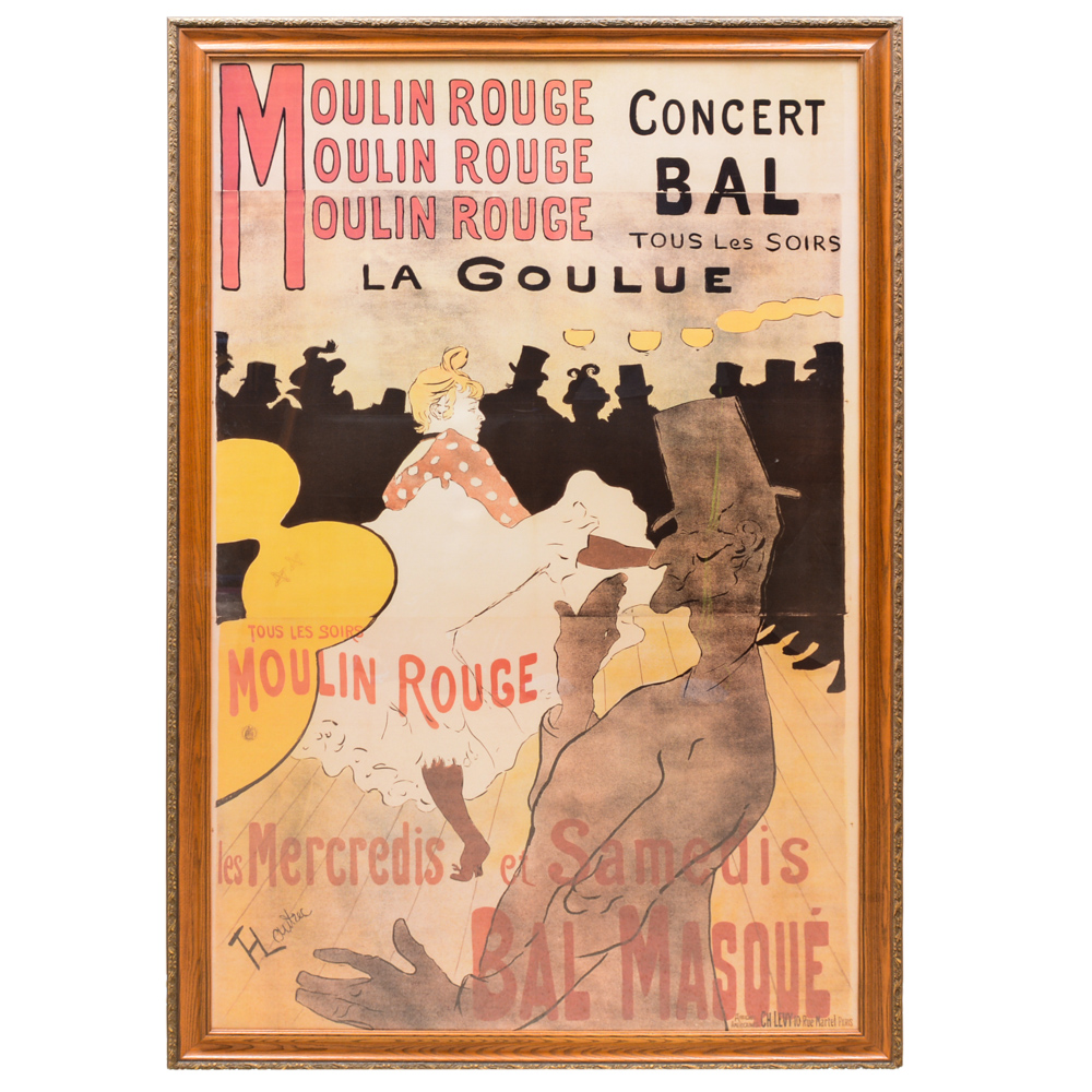 Offset Lithograph after Poster by Toulouse-Lautrec "Moulin Rouge: La Goulue"