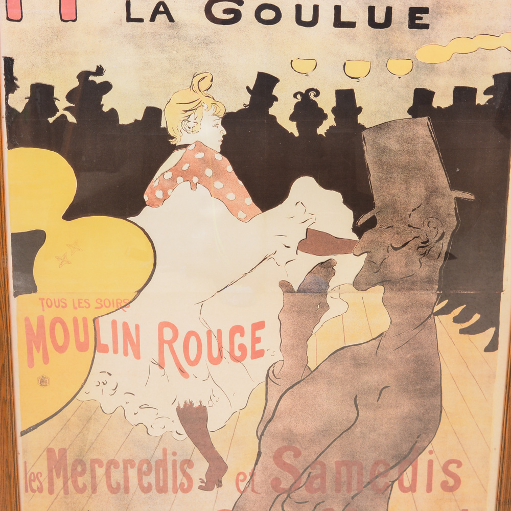 Offset Lithograph after Poster by Toulouse-Lautrec "Moulin Rouge: La Goulue"