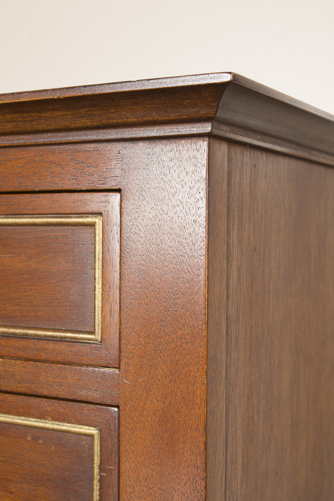 Vintage Neoclassical Style Mahogany Writing Desk by Johnson Furniture Company