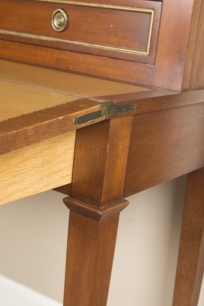 Vintage Neoclassical Style Mahogany Writing Desk by Johnson Furniture Company