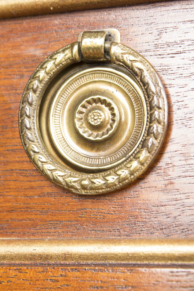 Vintage Neoclassical Style Mahogany Writing Desk by Johnson Furniture Company