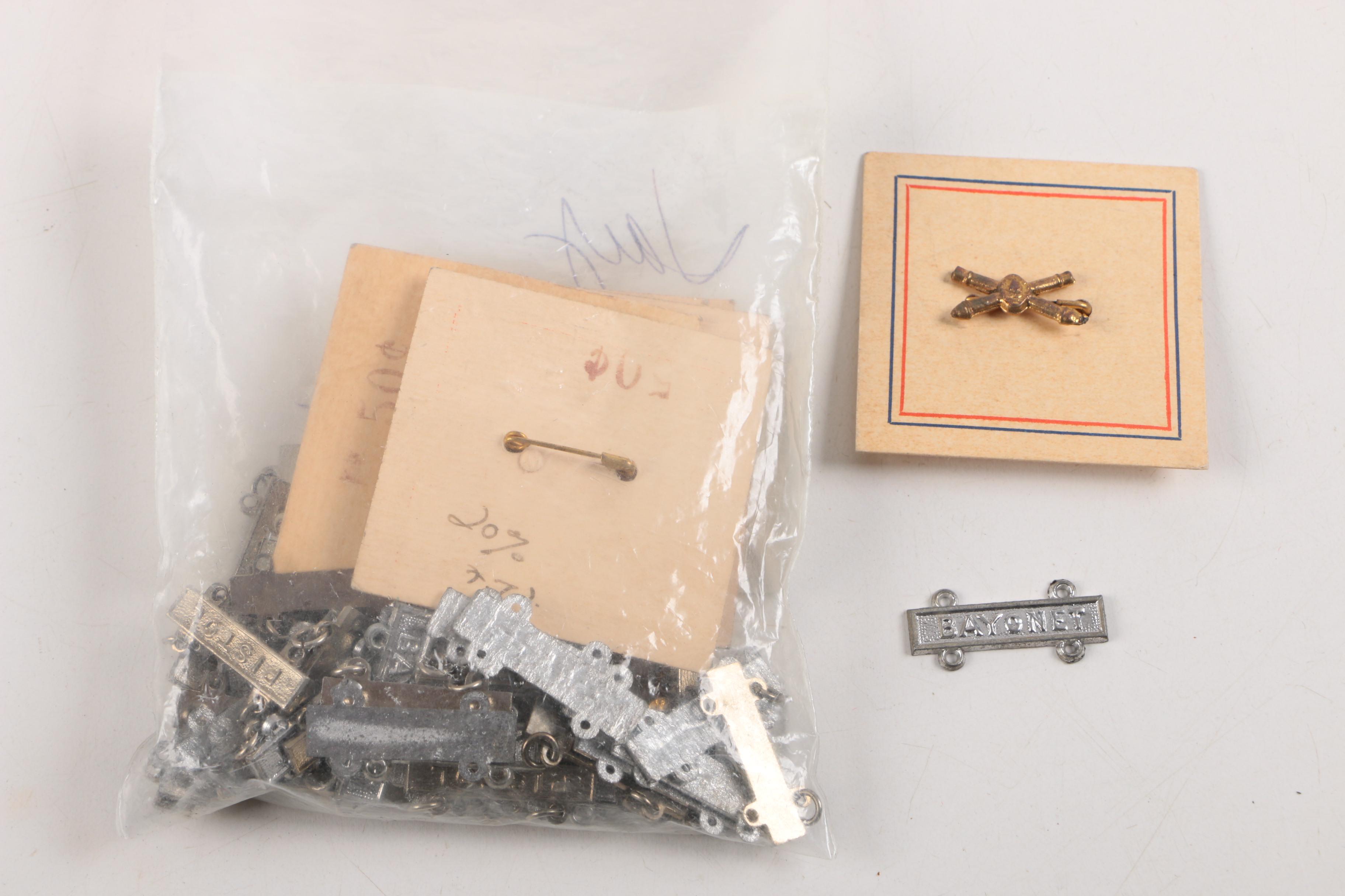 Collection of Metal US Military Marksman Qualification Badges