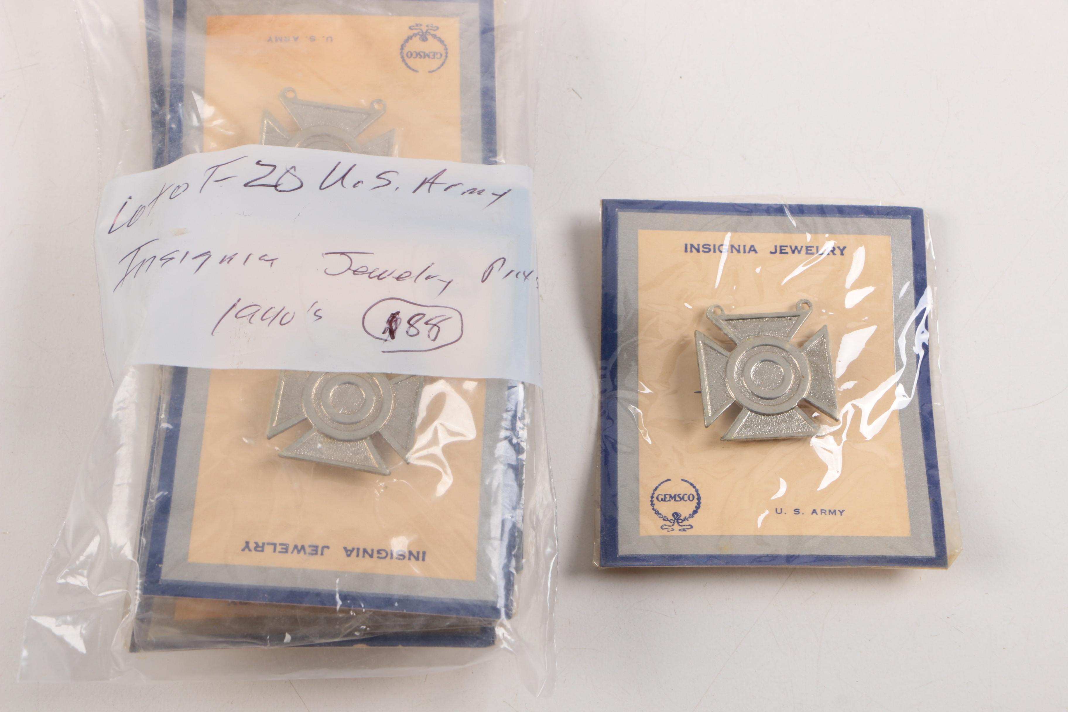 Collection of Metal US Military Marksman Qualification Badges