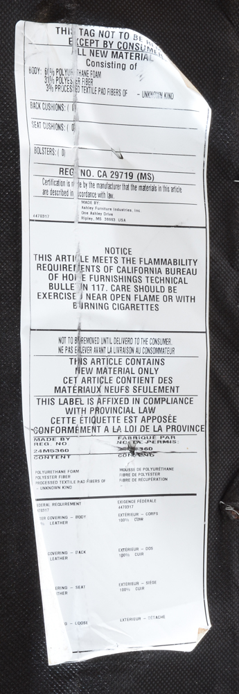 Ashley Furniture Leather Chaise Lounge