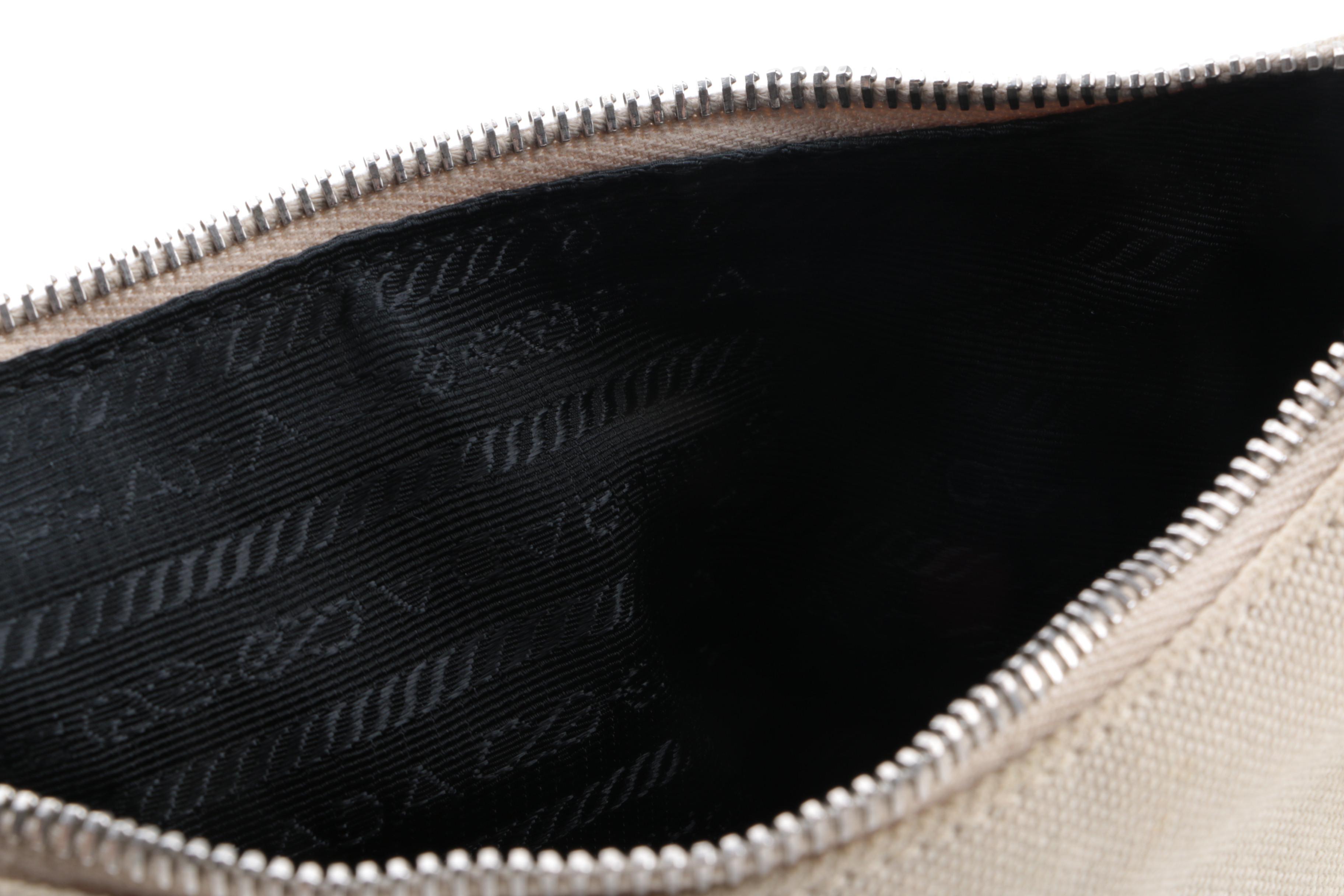 Prada Canvas and Leather Hobo Bag