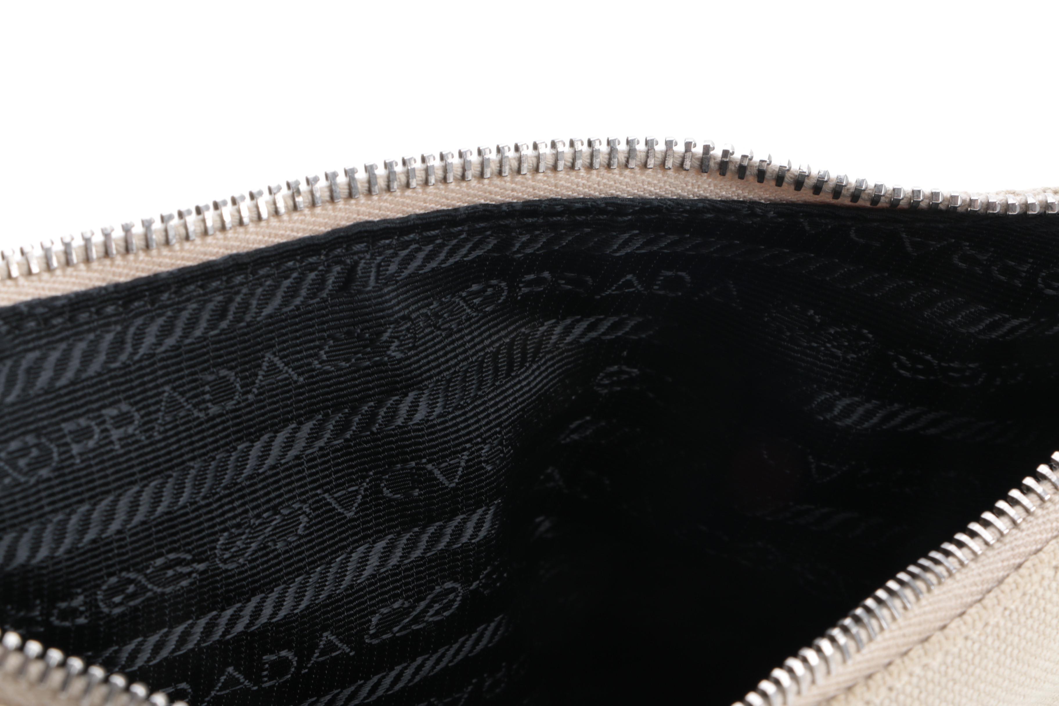 Prada Canvas and Leather Hobo Bag