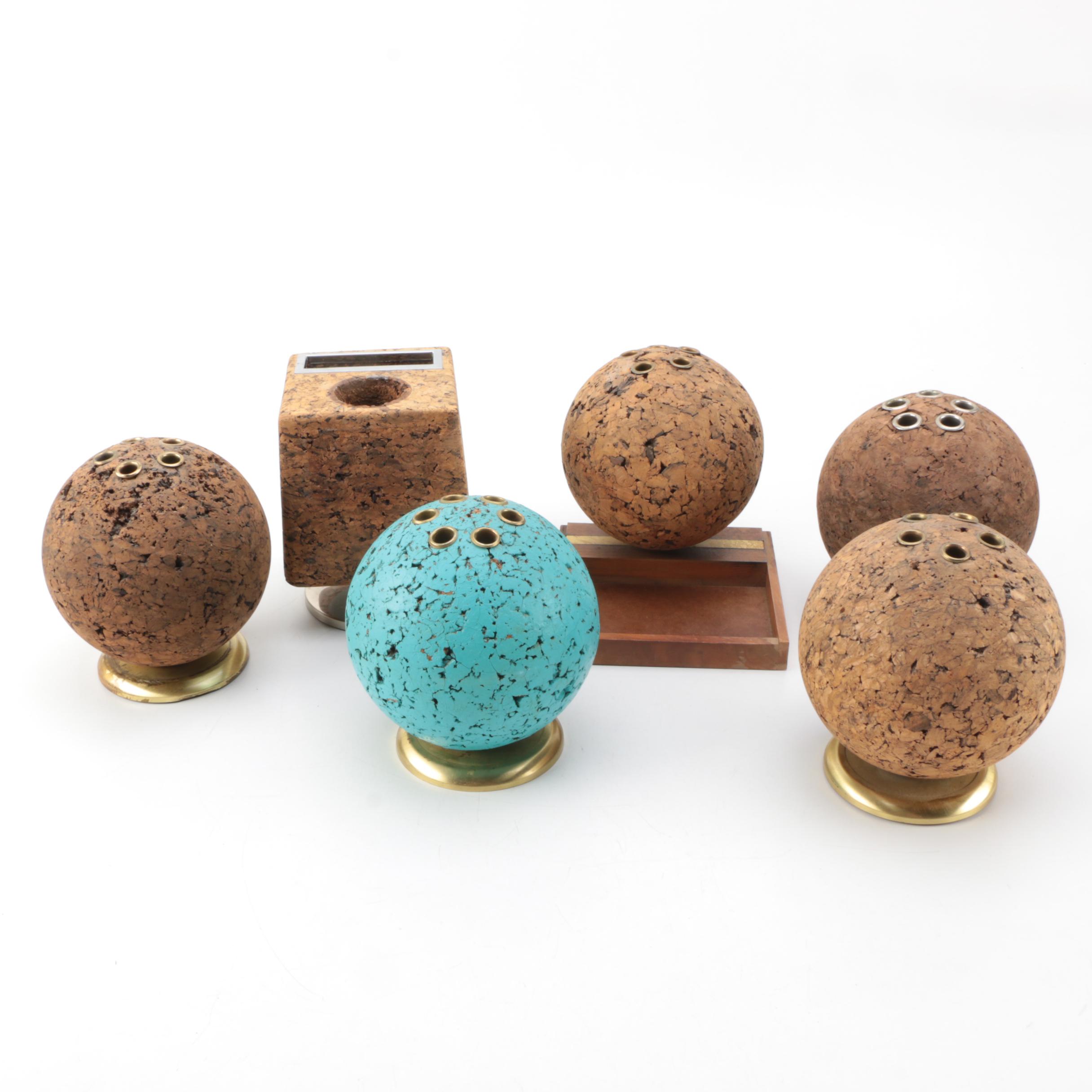 Vintage Cork Pencil Holders