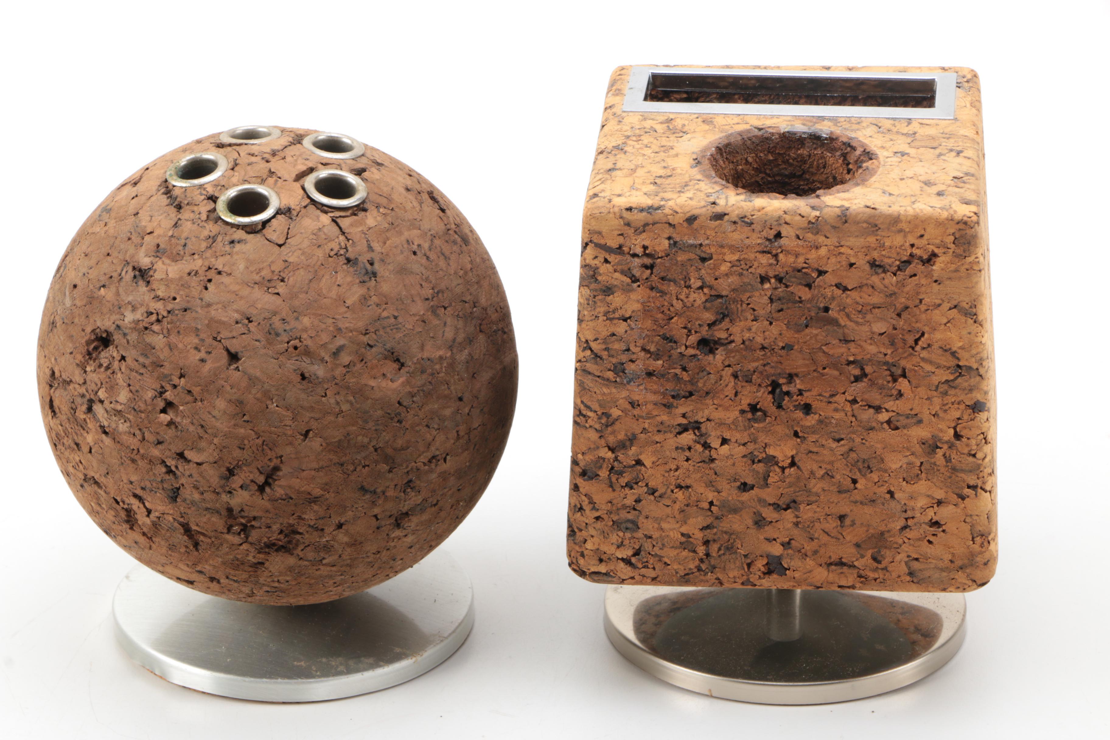 Vintage Cork Pencil Holders