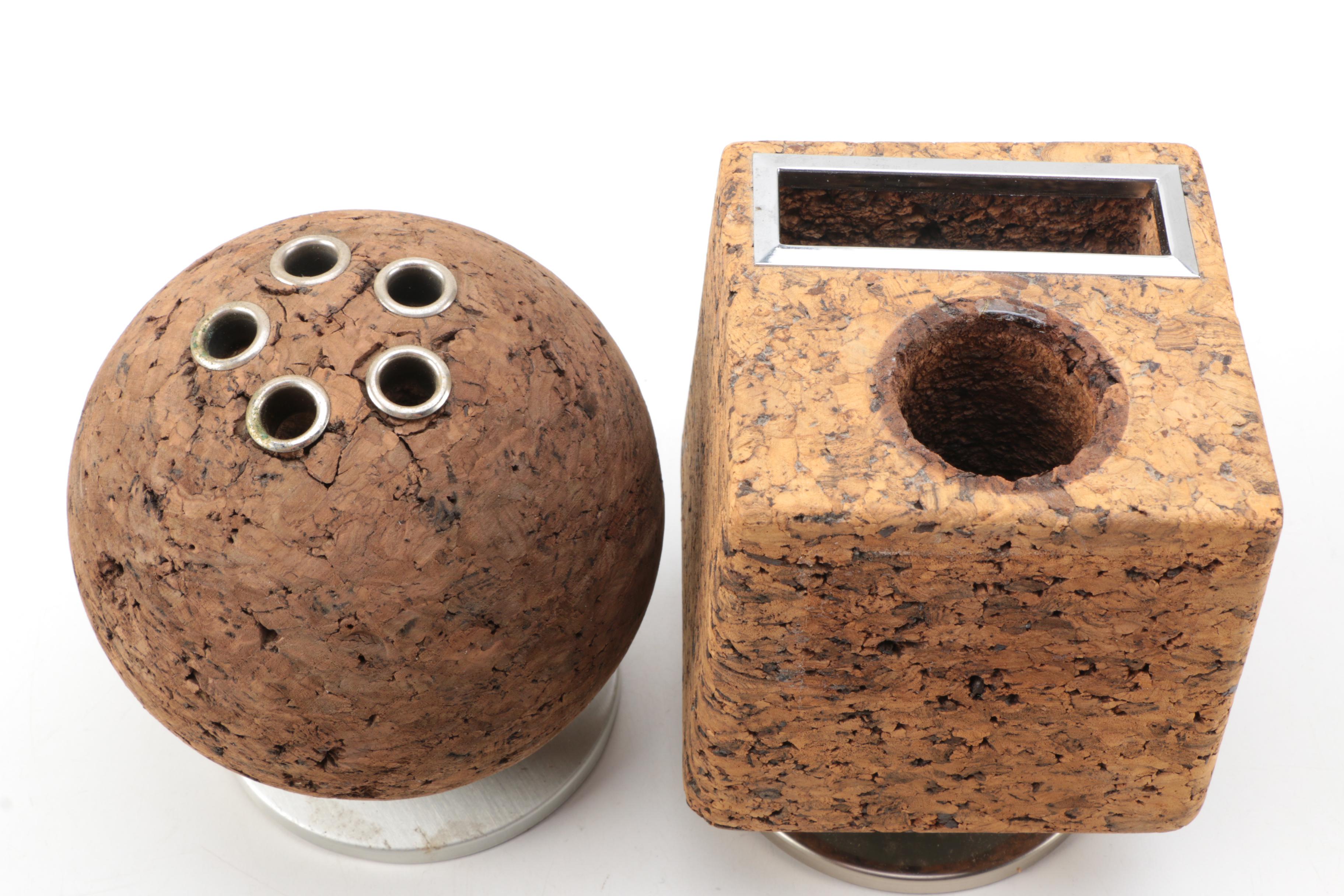 Vintage Cork Pencil Holders