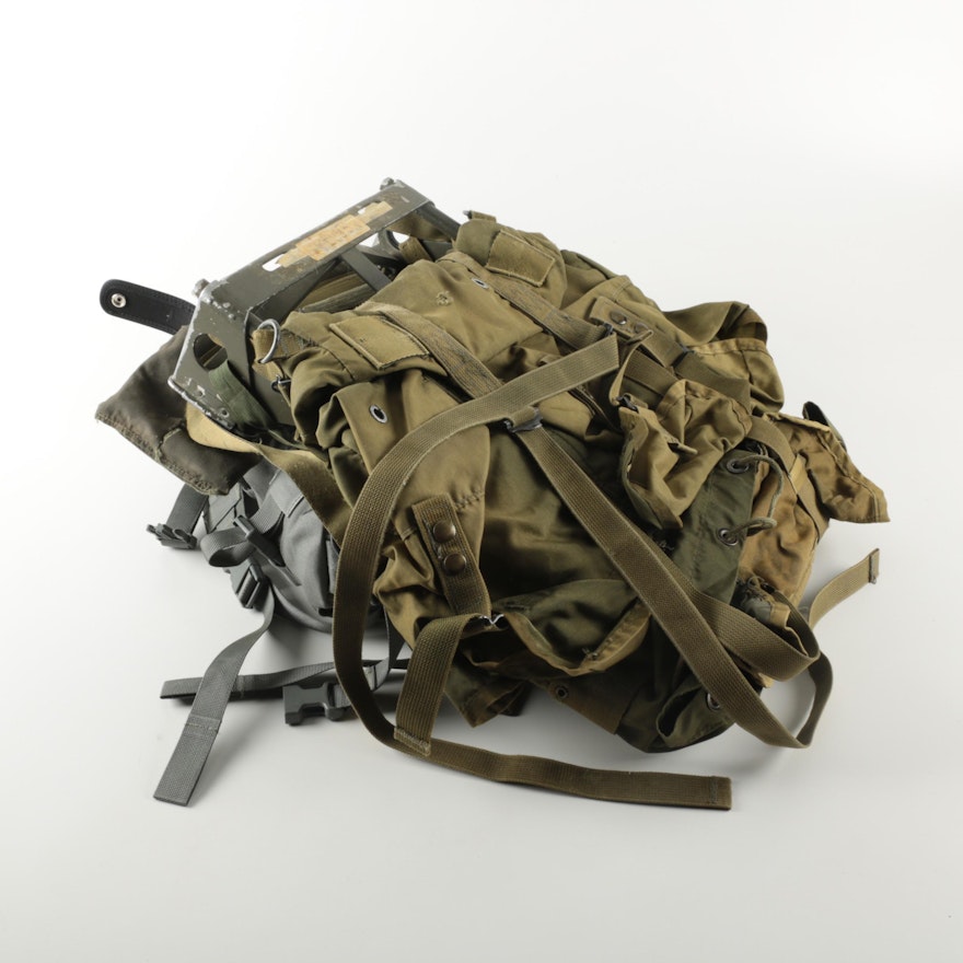 Collection of Military Style Backpacks with Knife