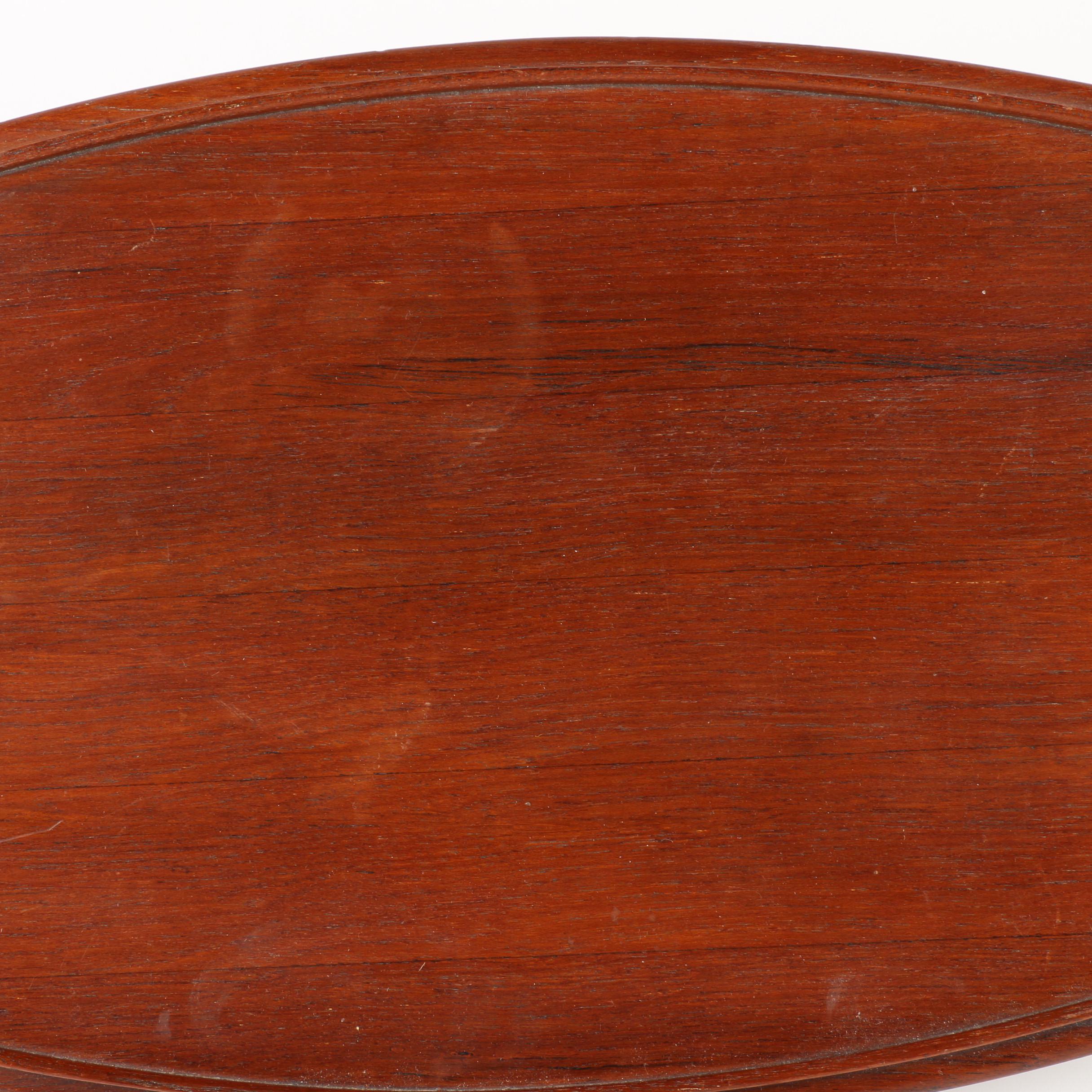 Danish Modern Dansk Staved Teak Surfboard Tray