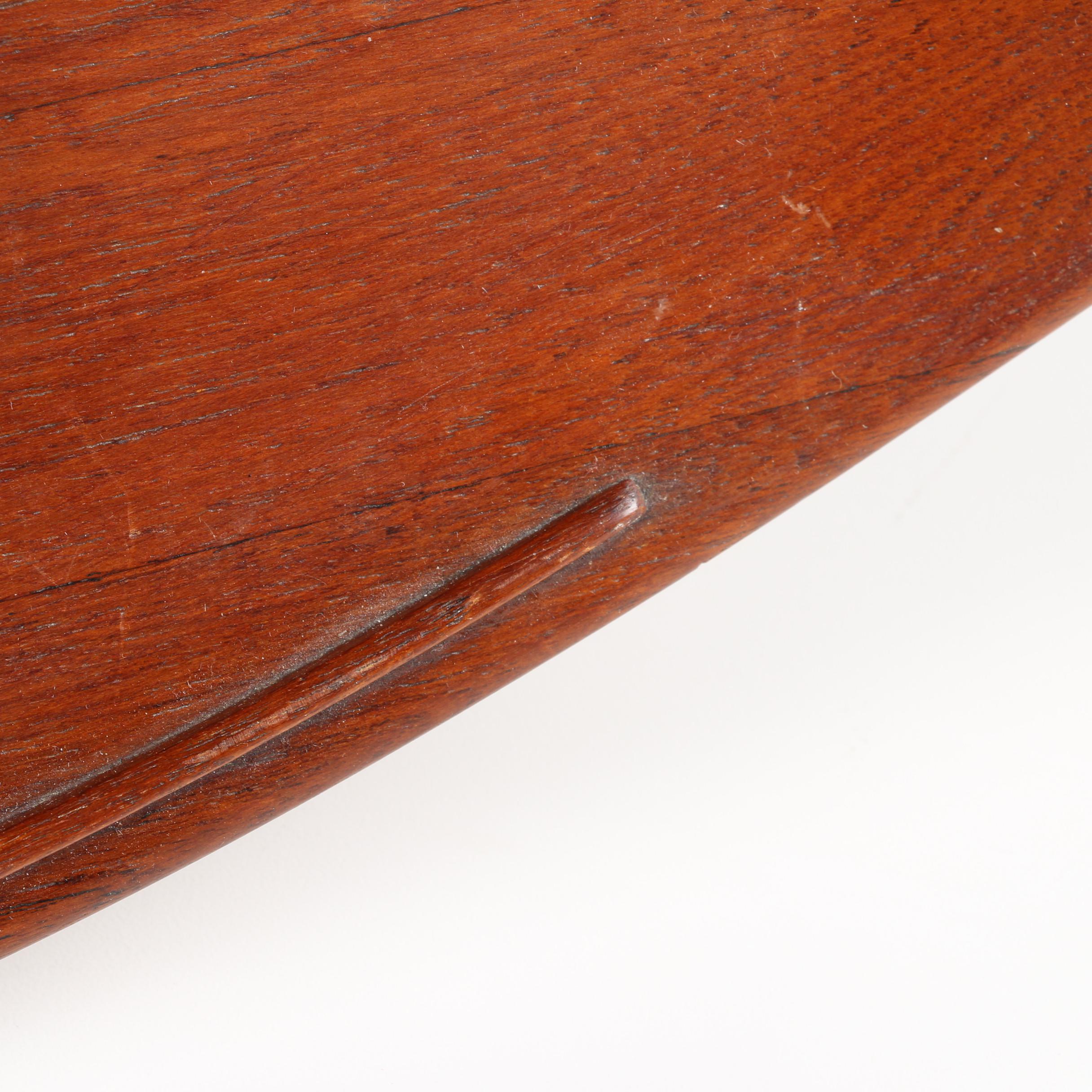 Danish Modern Dansk Staved Teak Surfboard Tray