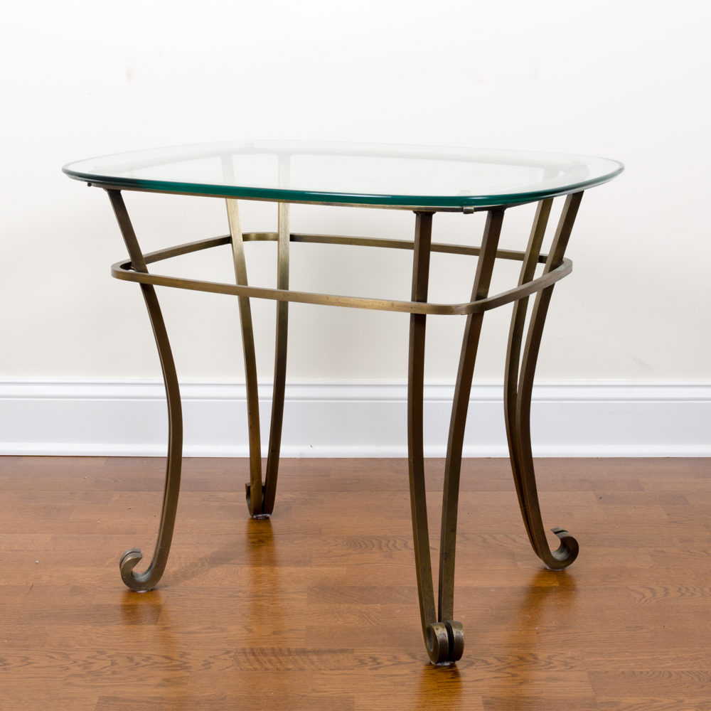 Glass Top End Table