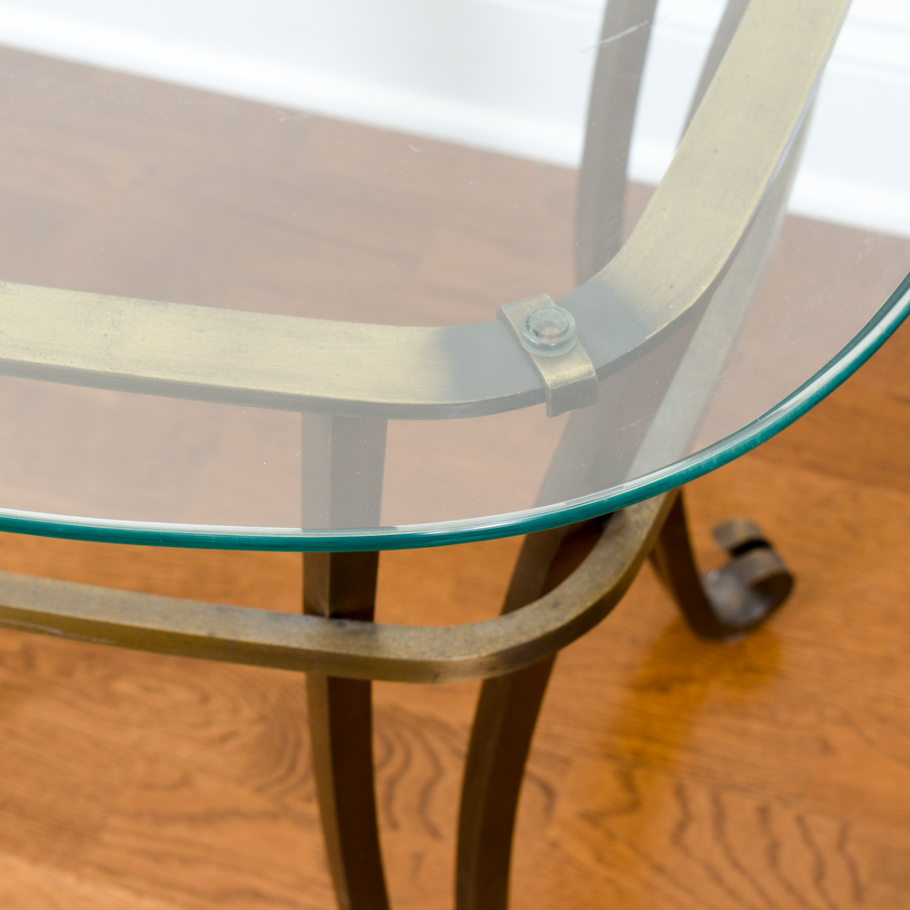 Glass Top End Table