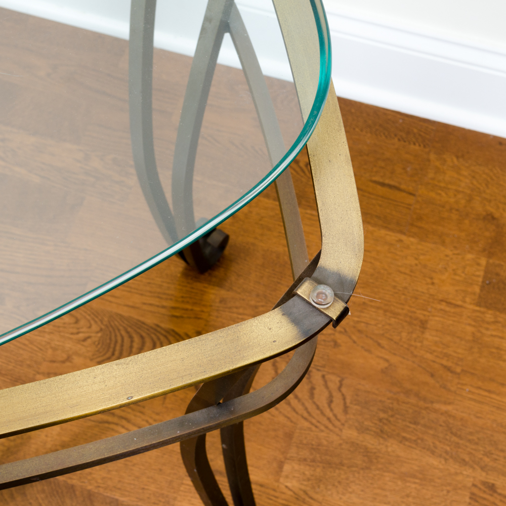 Glass Top End Table