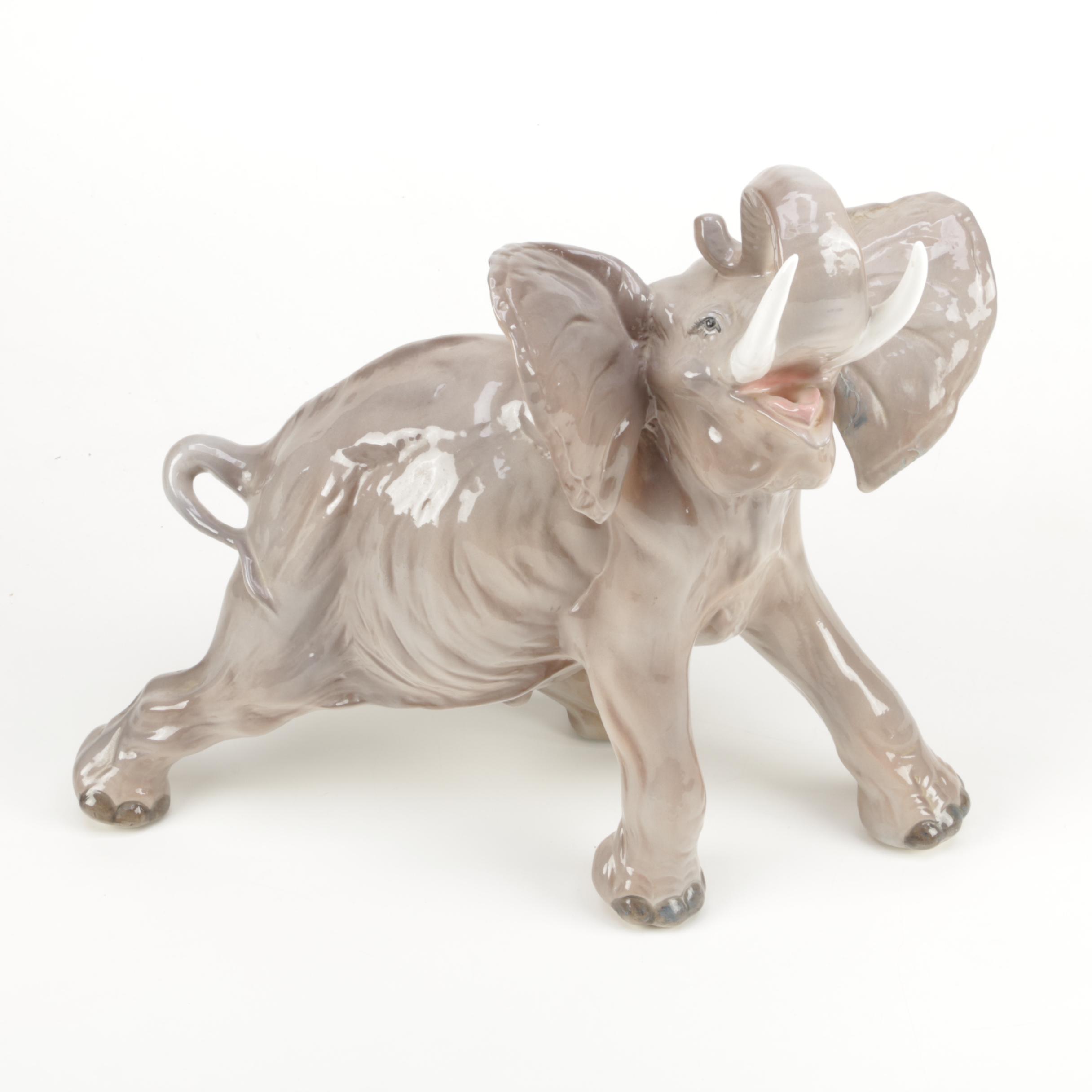 Decorative Ceramic Elephant Figurine