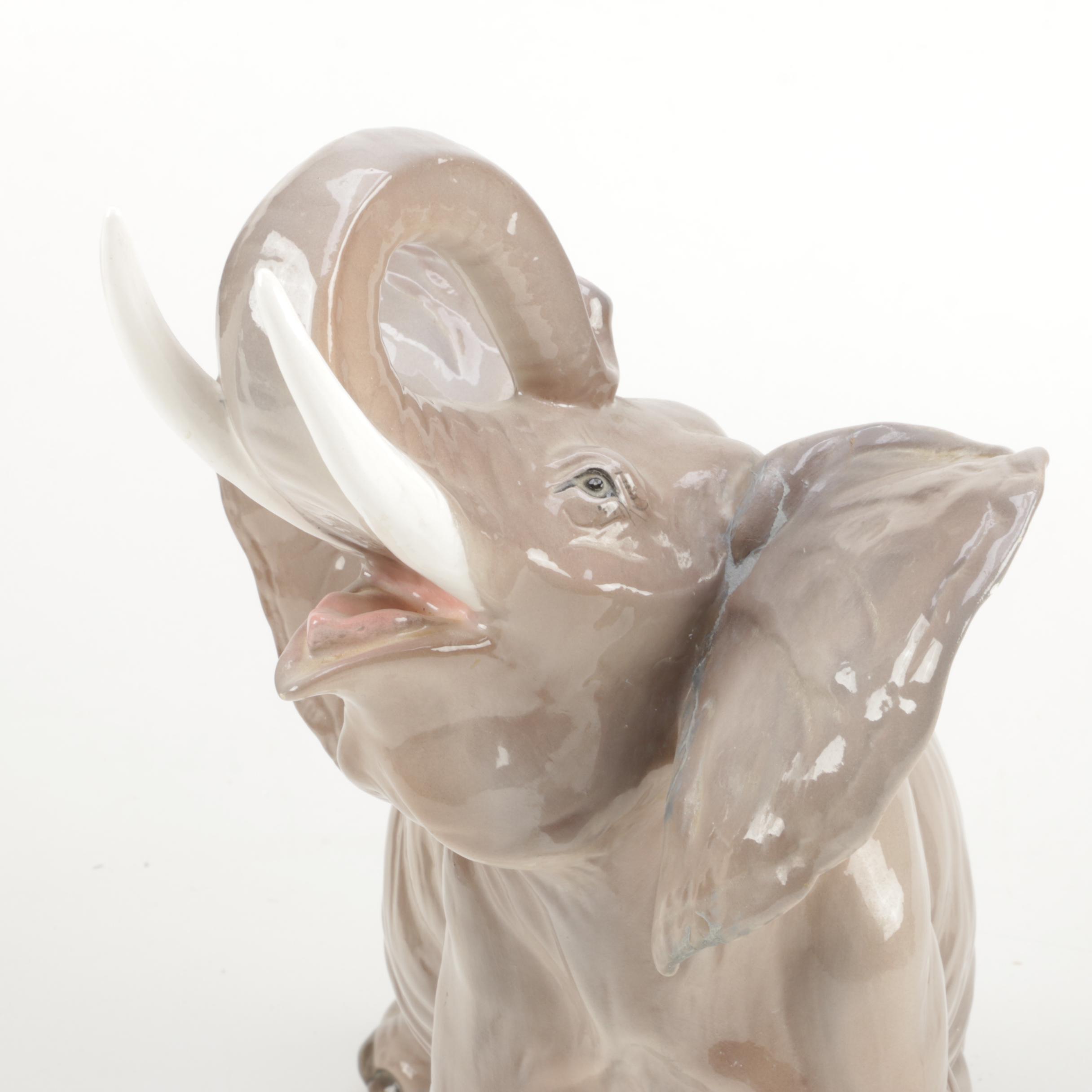Decorative Ceramic Elephant Figurine