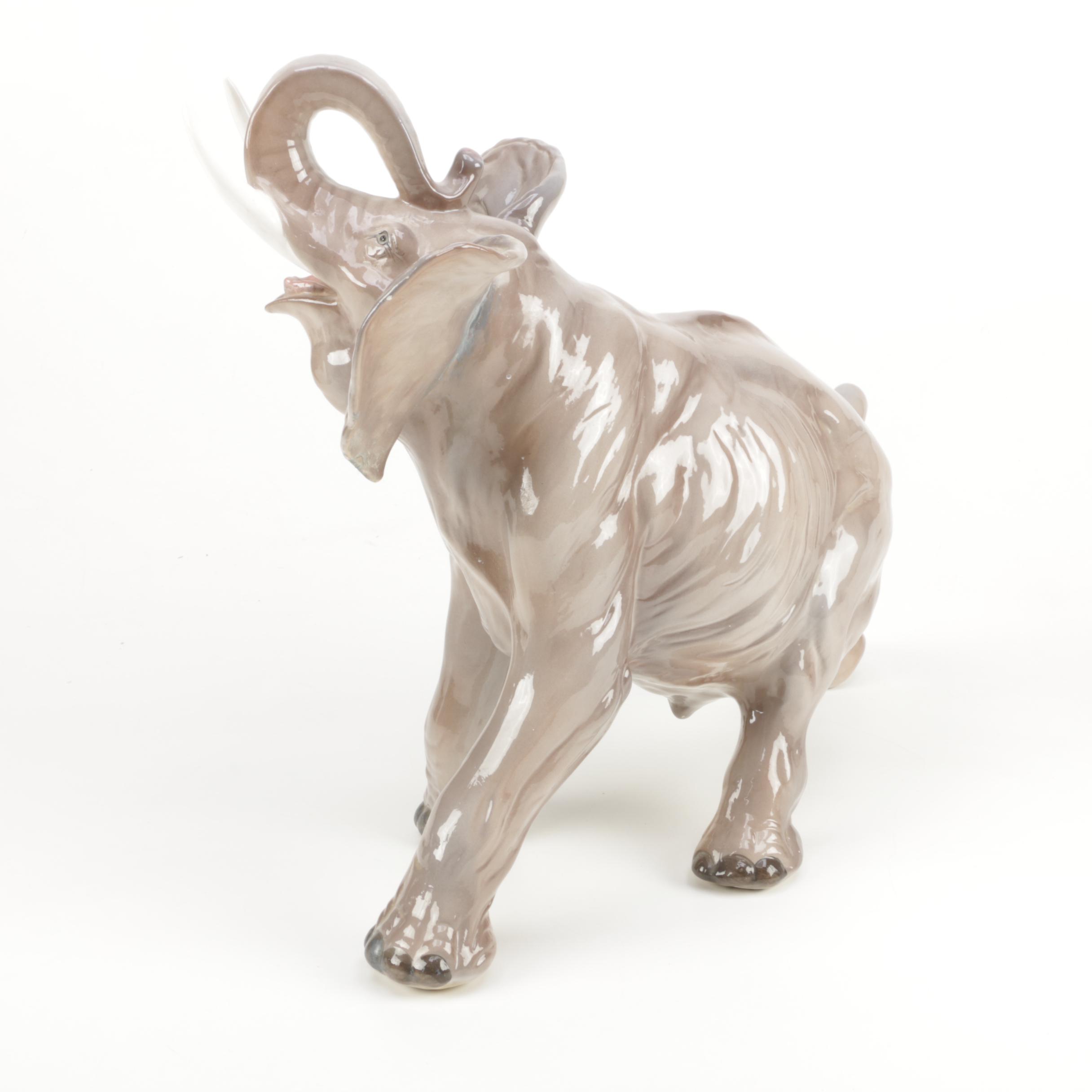 Decorative Ceramic Elephant Figurine
