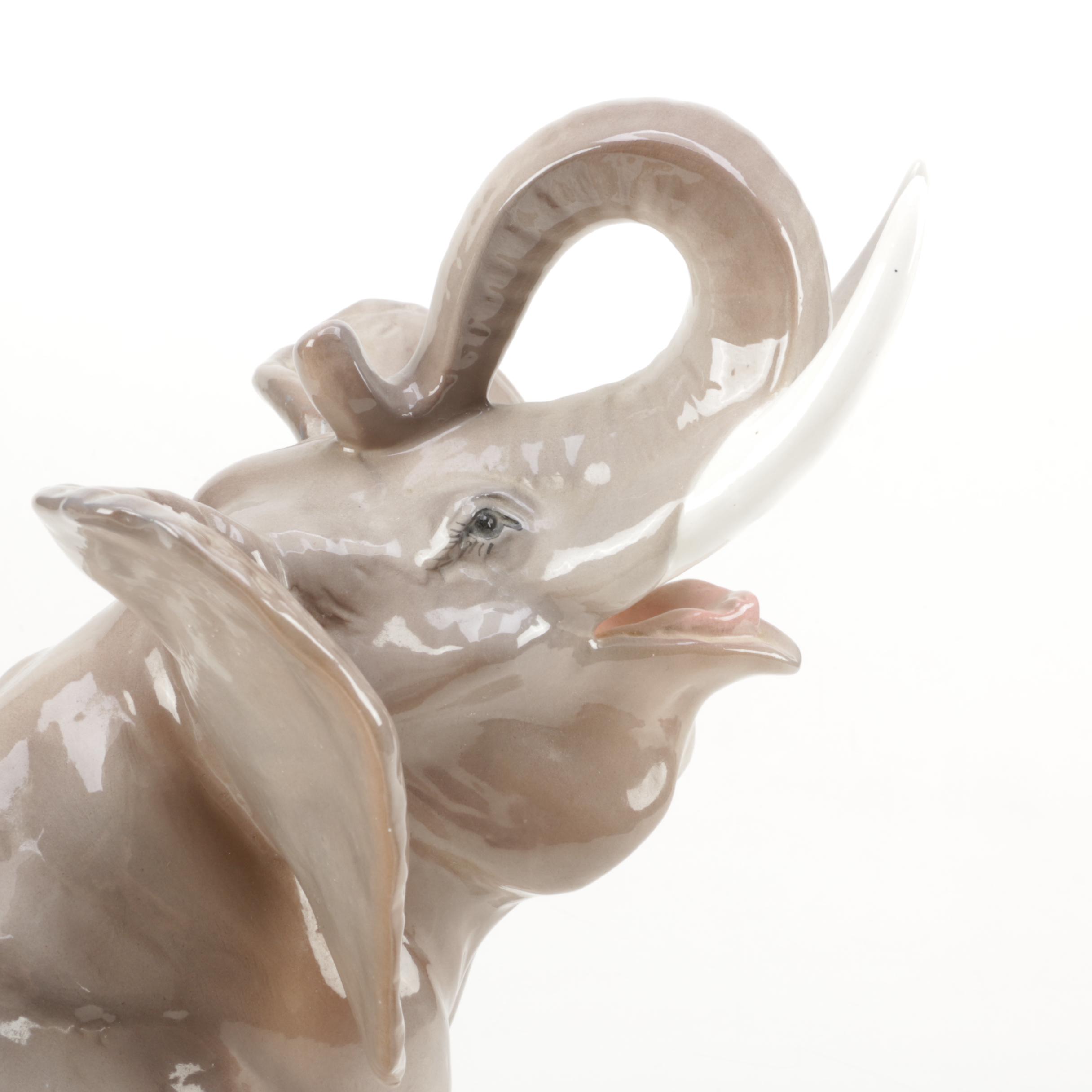 Decorative Ceramic Elephant Figurine