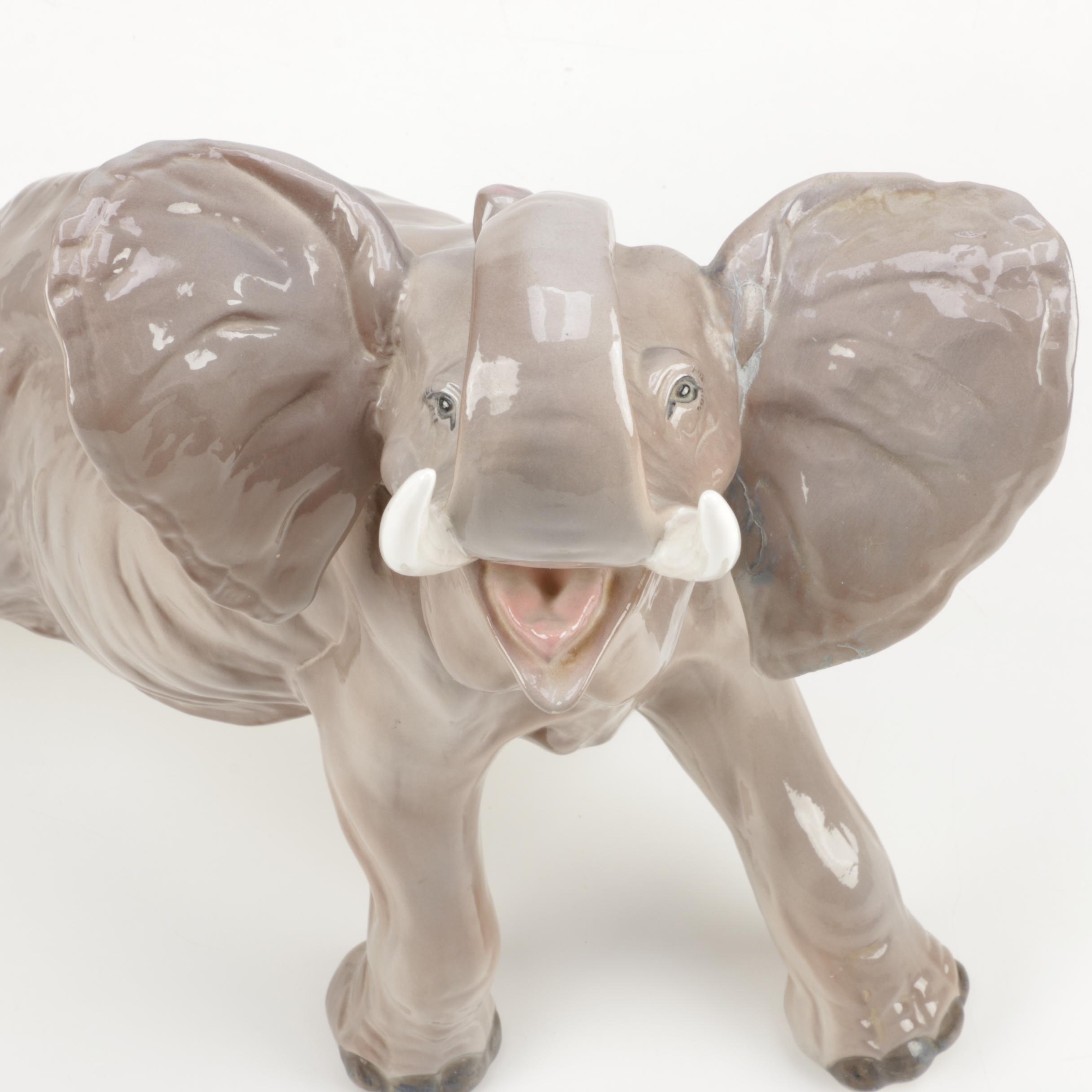 Decorative Ceramic Elephant Figurine