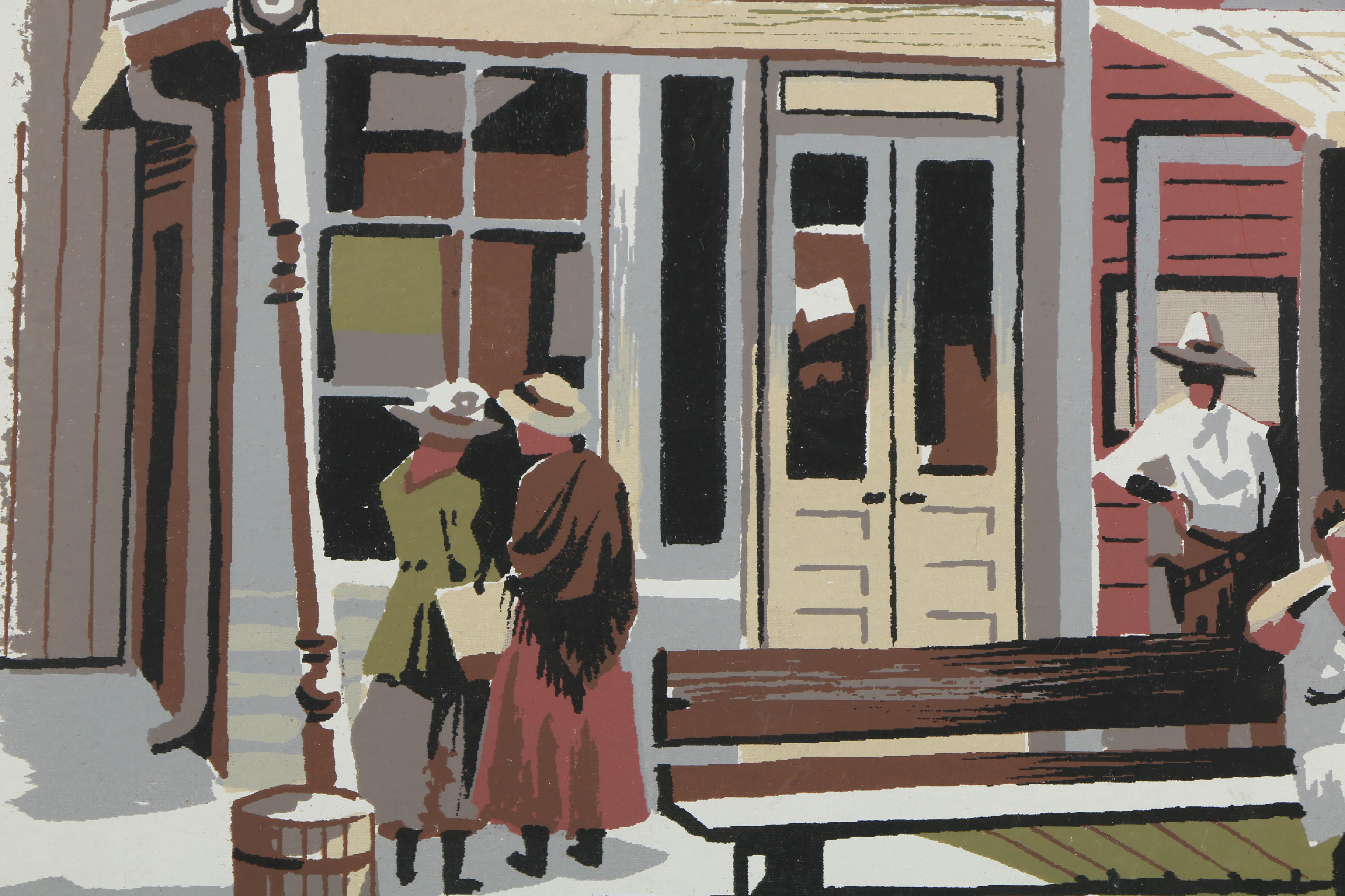 Collection of Mark Coomer Serigraphs on Boards of Architecture and Figures