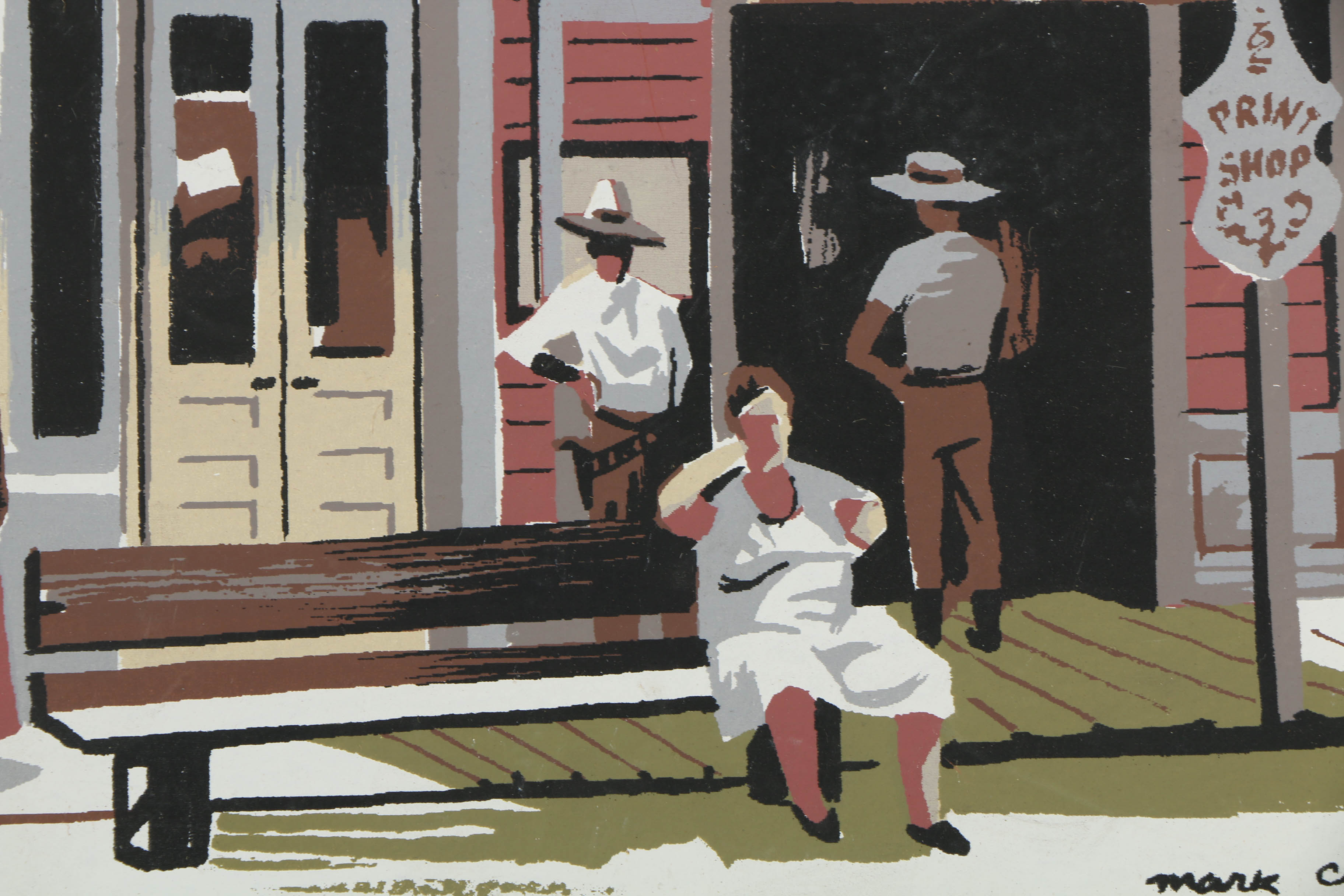 Collection of Mark Coomer Serigraphs on Boards of Architecture and Figures