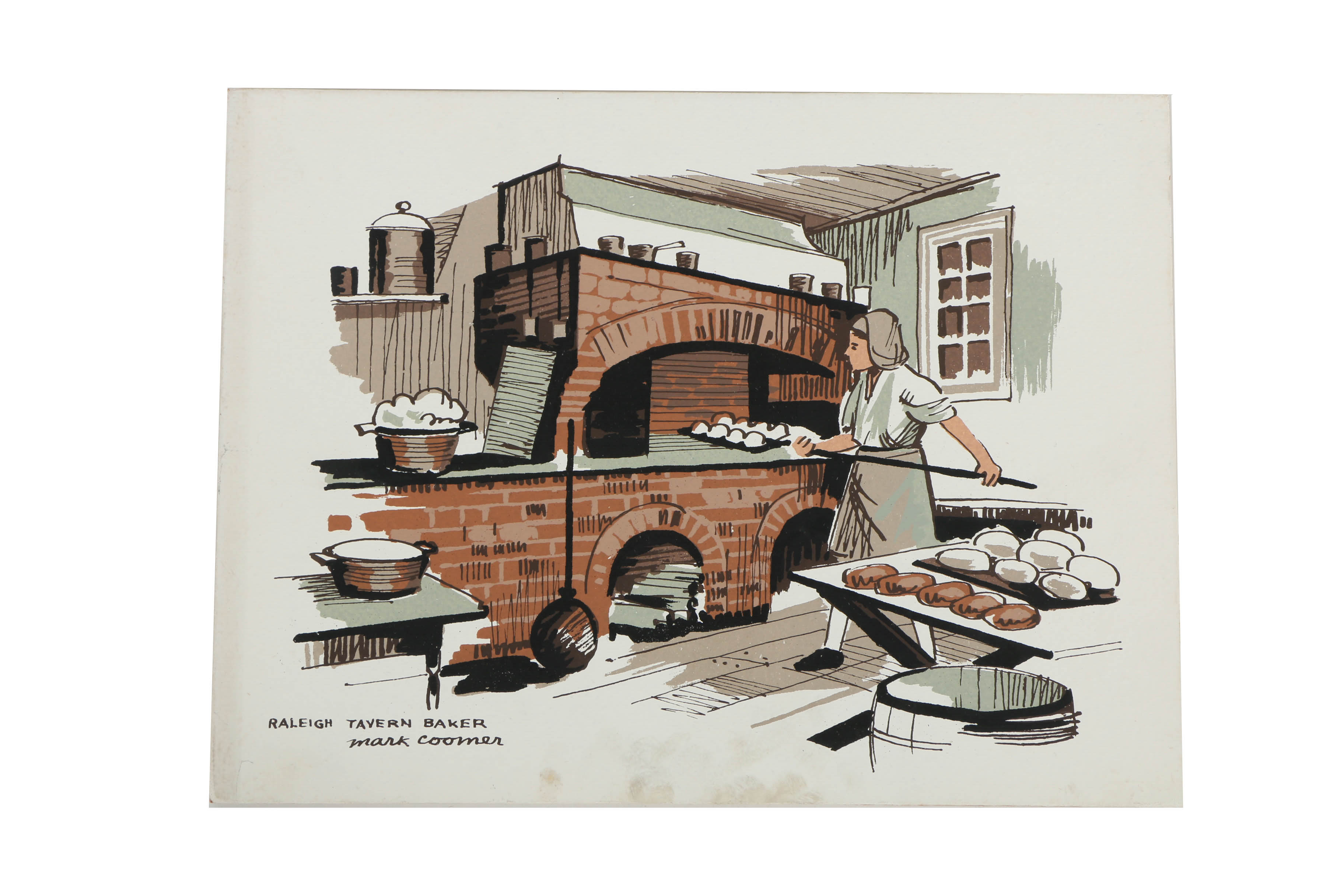 Collection of Mark Coomer Serigraphs on Boards of Architecture and Figures