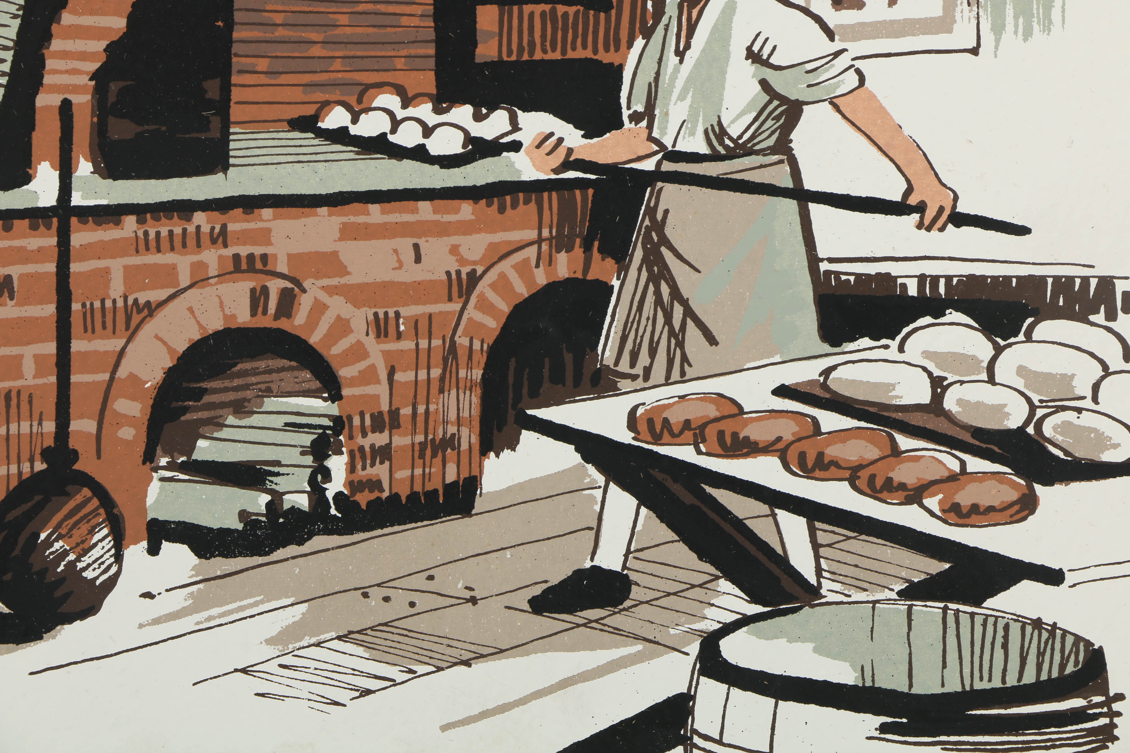 Collection of Mark Coomer Serigraphs on Boards of Architecture and Figures