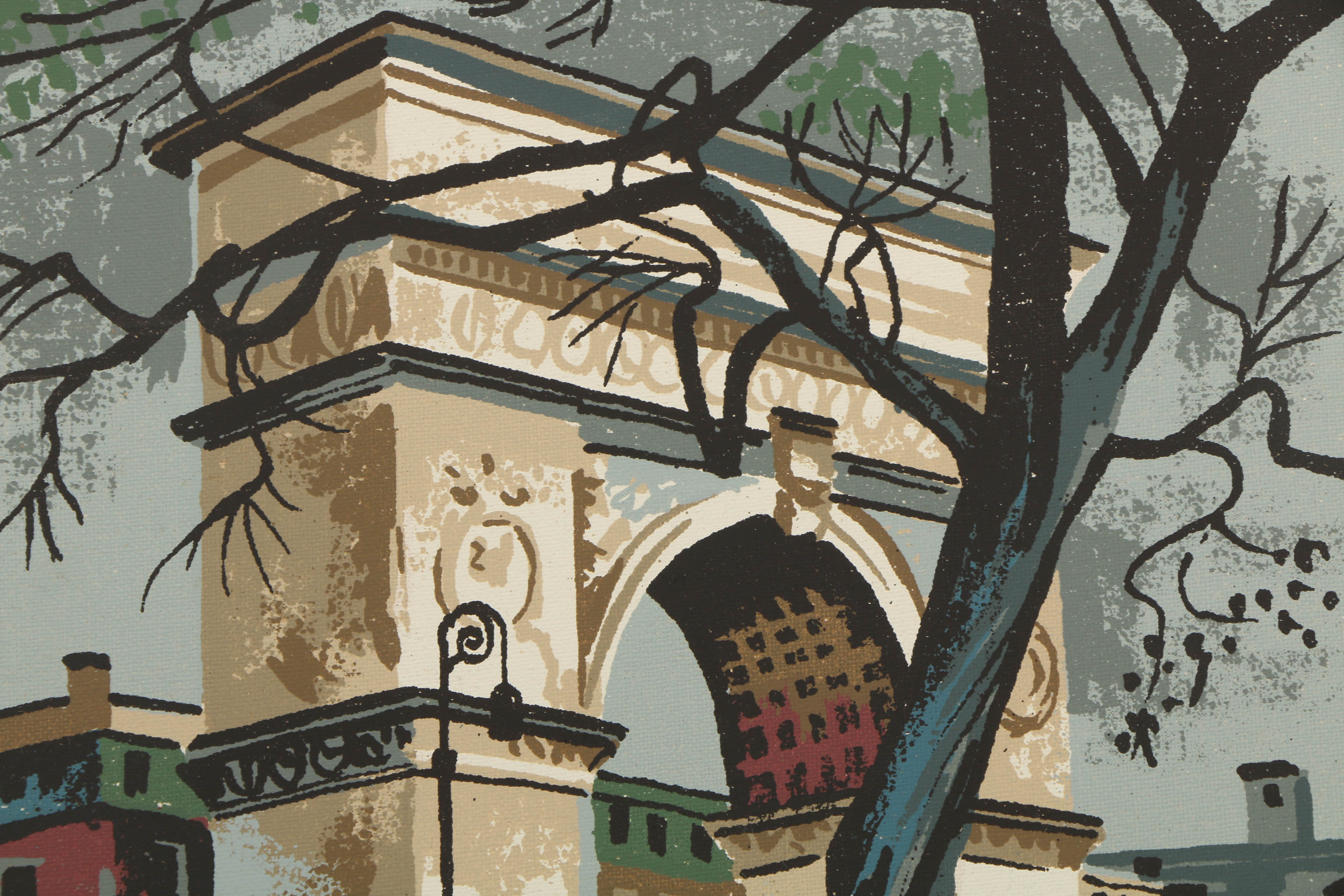 Collection of Mark Coomer Serigraphs on Boards of Architecture and Figures