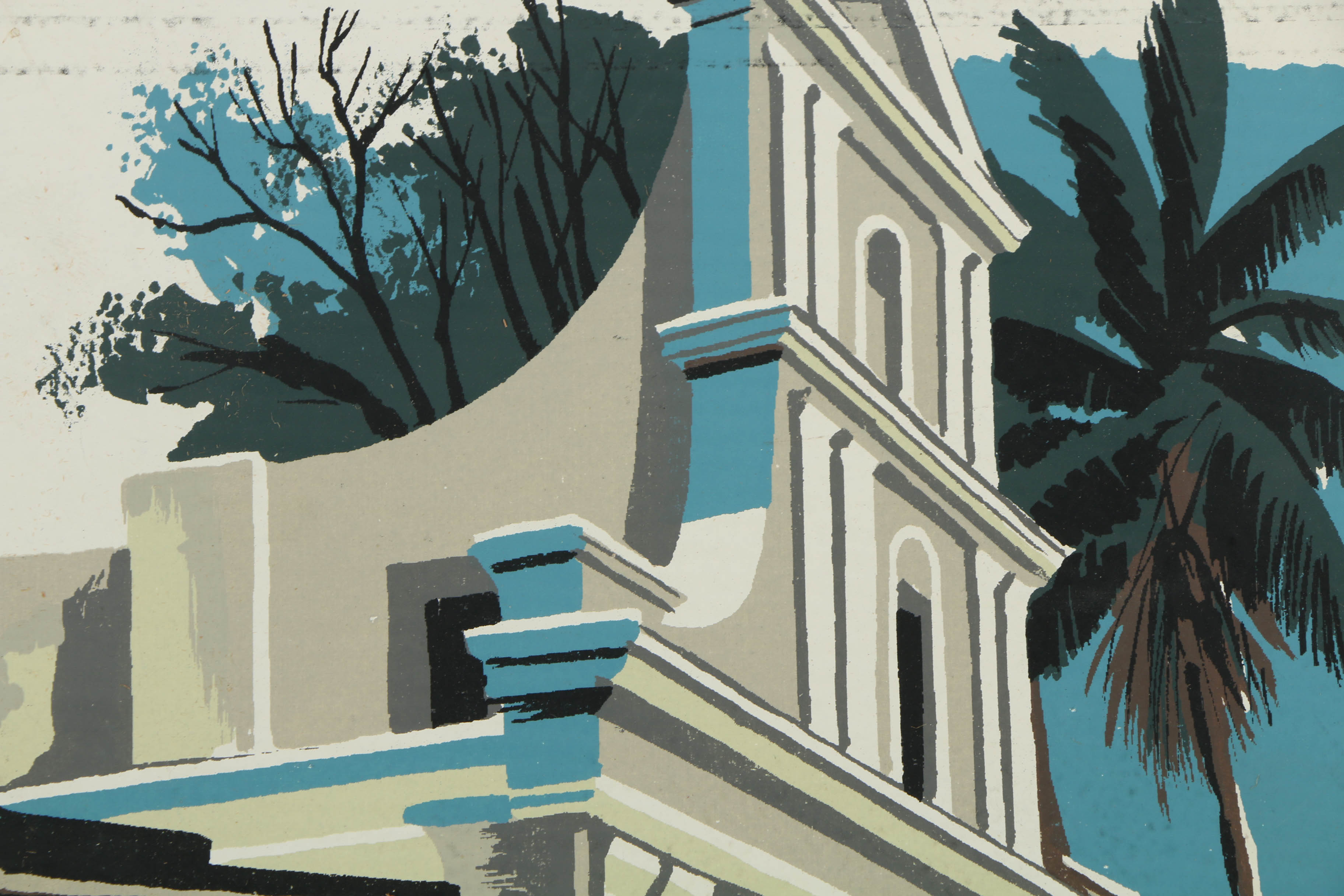 Collection of Mark Coomer Serigraphs on Boards of Architecture and Figures