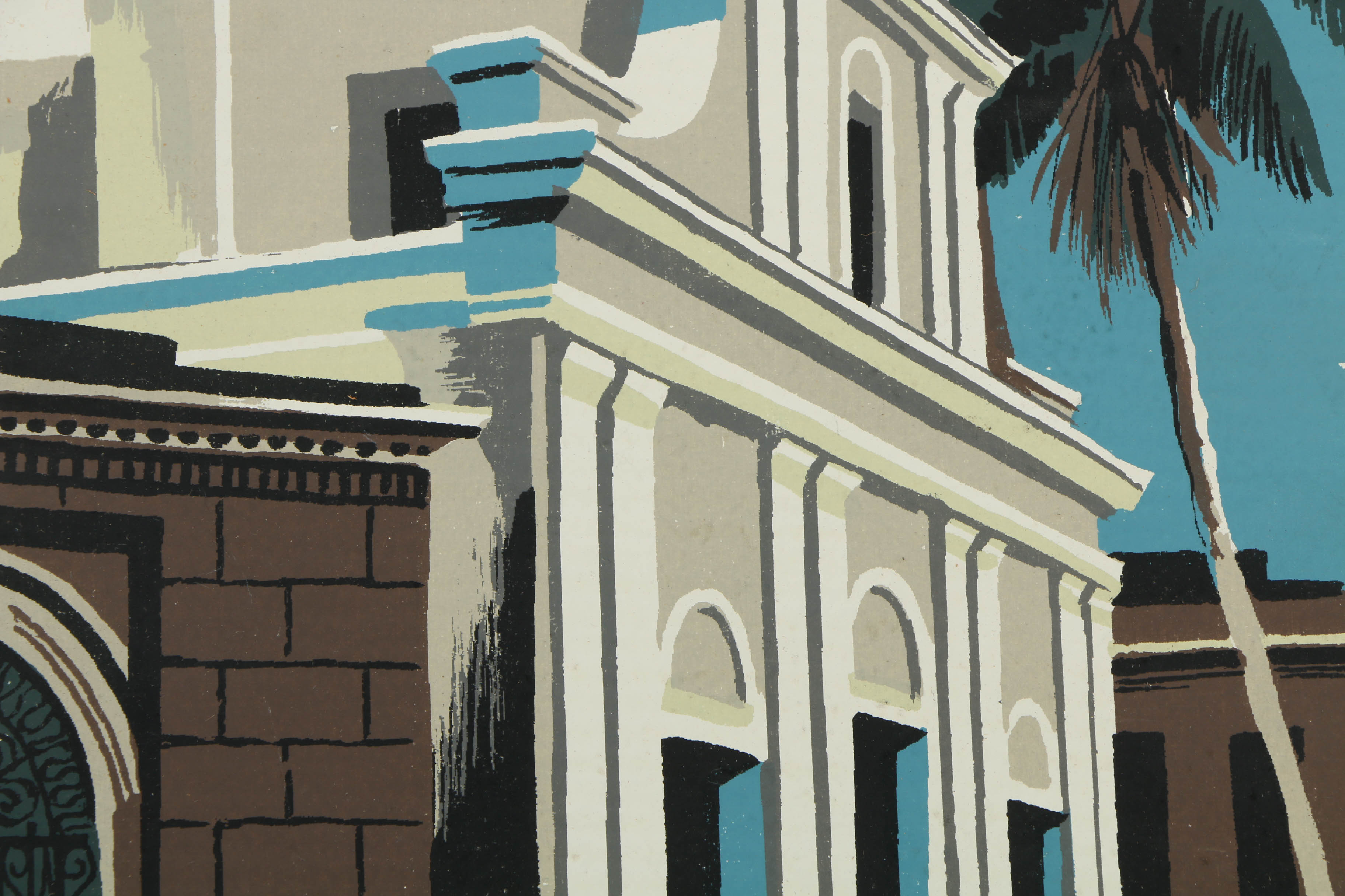 Collection of Mark Coomer Serigraphs on Boards of Architecture and Figures