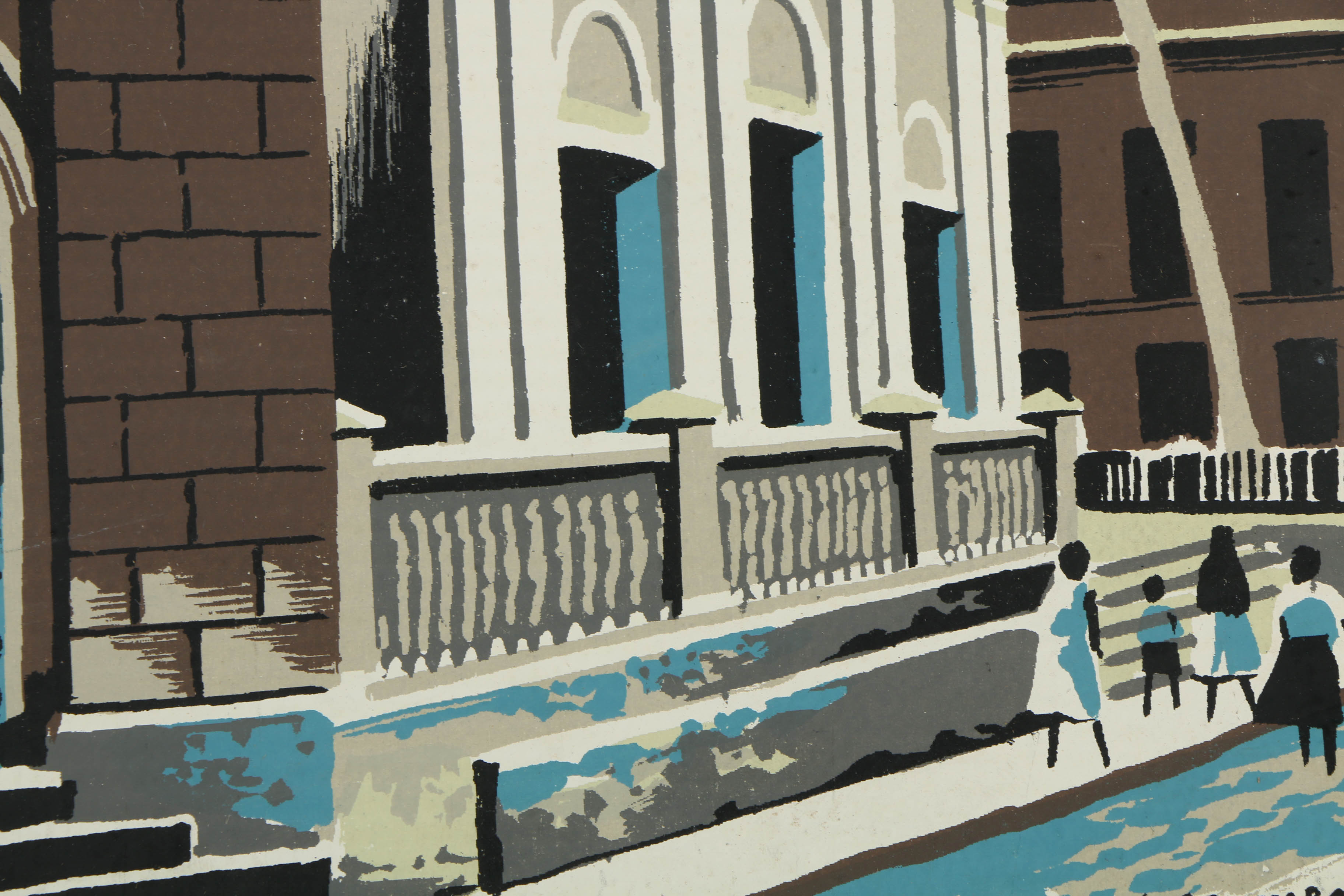 Collection of Mark Coomer Serigraphs on Boards of Architecture and Figures