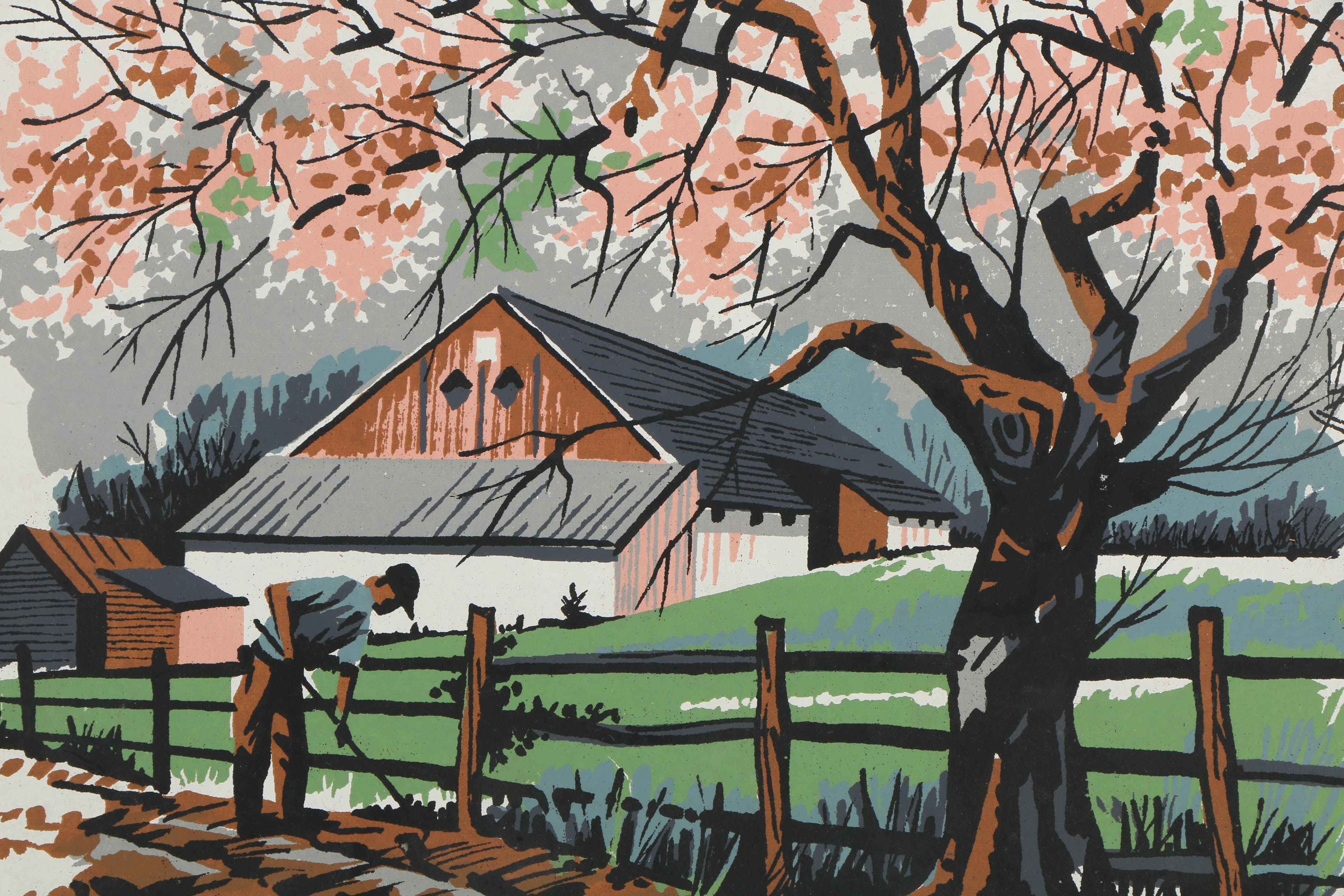 Collection of Mark Coomer Serigraphs on Board of Architecture