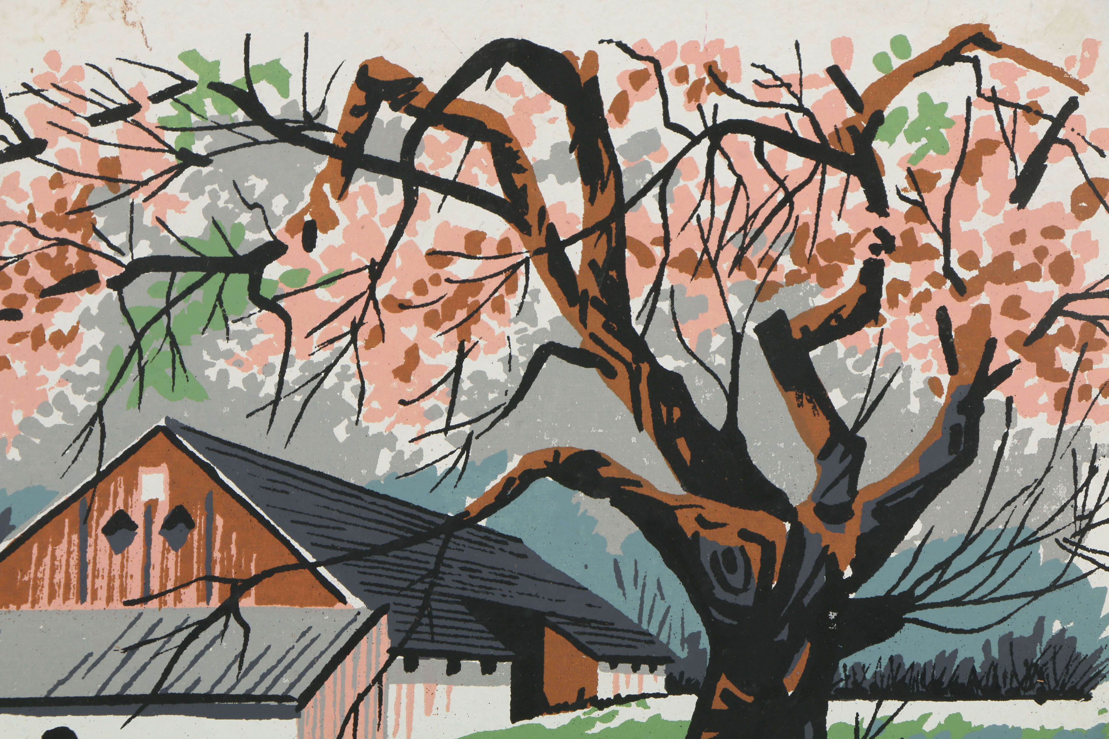 Collection of Mark Coomer Serigraphs on Board of Architecture