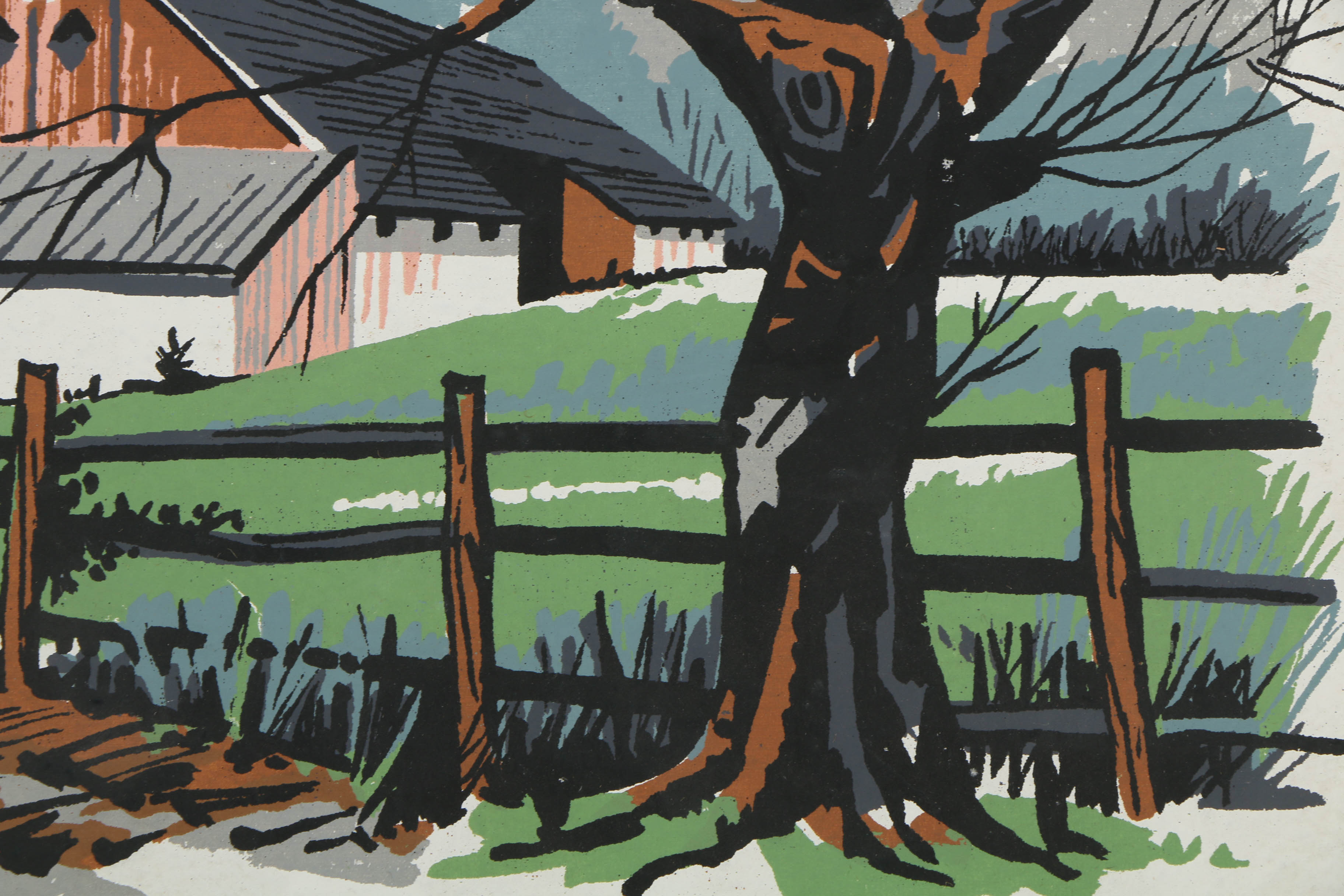 Collection of Mark Coomer Serigraphs on Board of Architecture