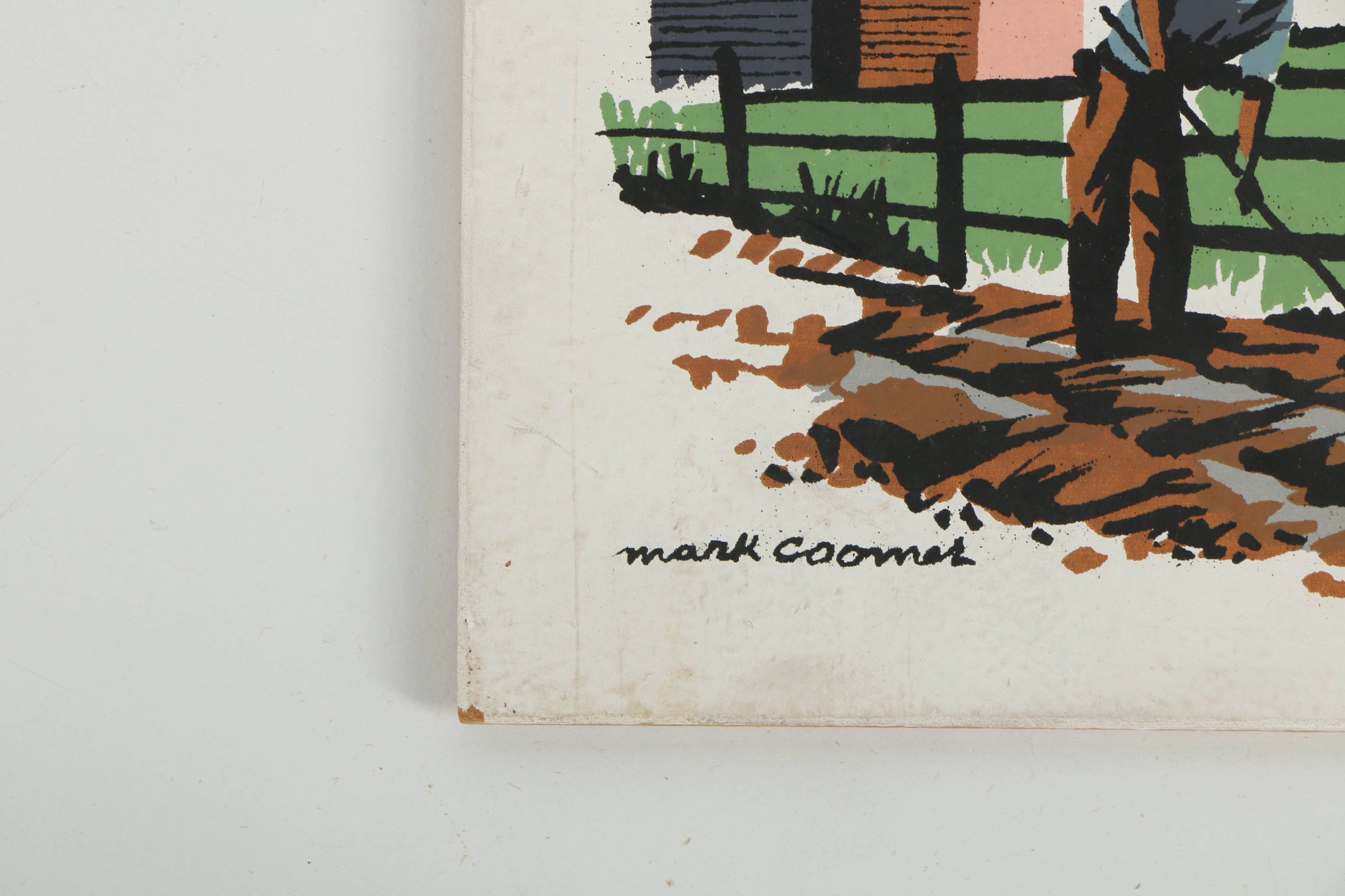 Collection of Mark Coomer Serigraphs on Board of Architecture
