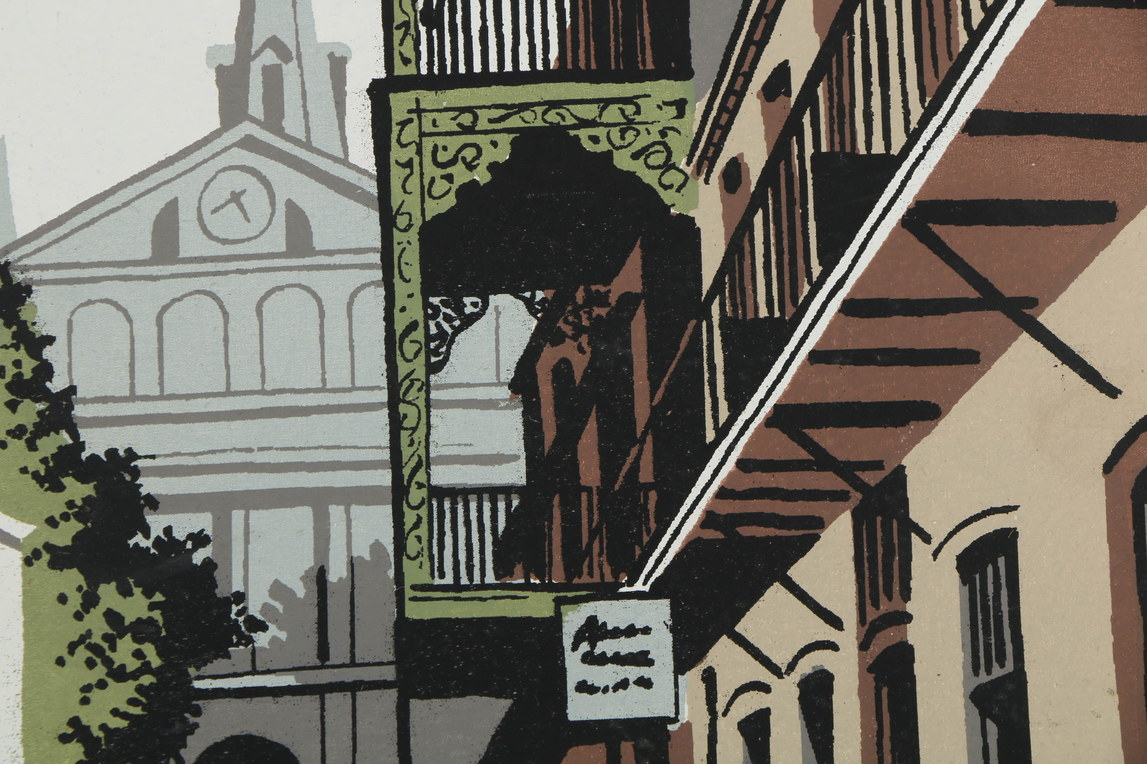 Collection of Mark Coomer Serigraphs on Board of Architecture