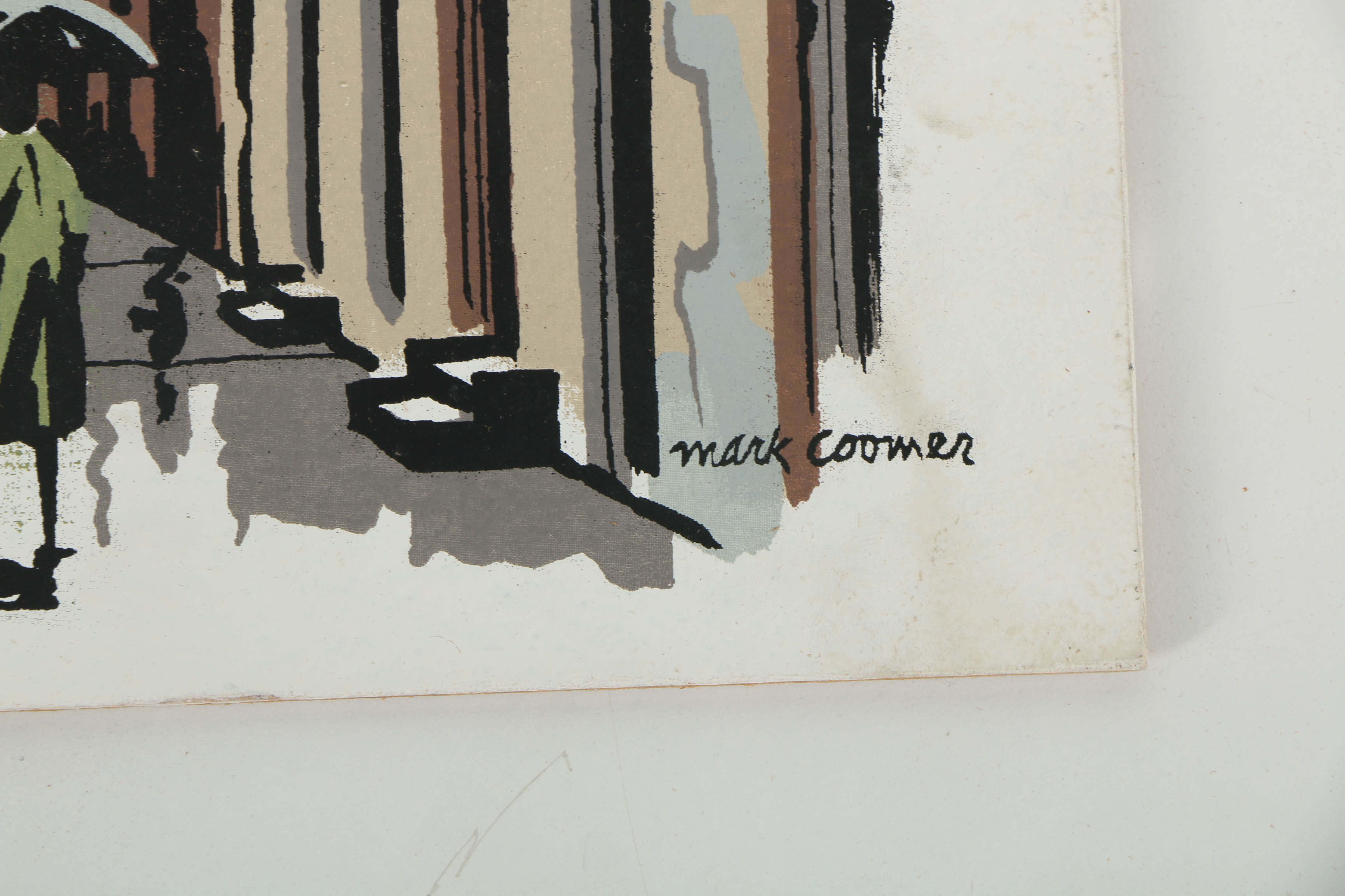 Collection of Mark Coomer Serigraphs on Board of Architecture
