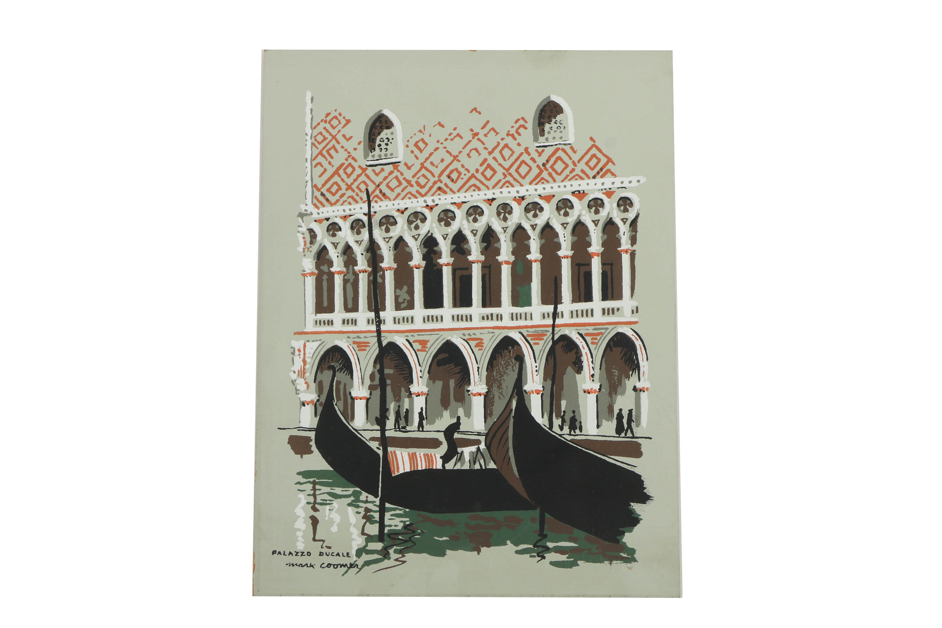 Collection of Mark Coomer Serigraphs on Board of Architecture