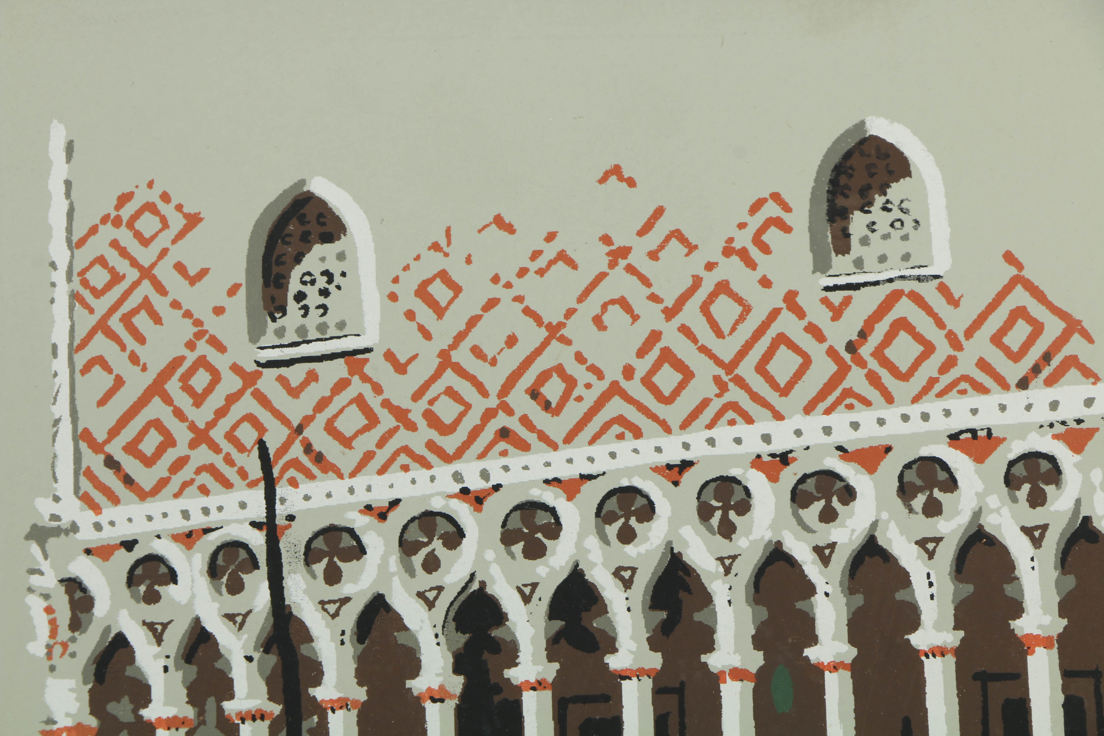 Collection of Mark Coomer Serigraphs on Board of Architecture