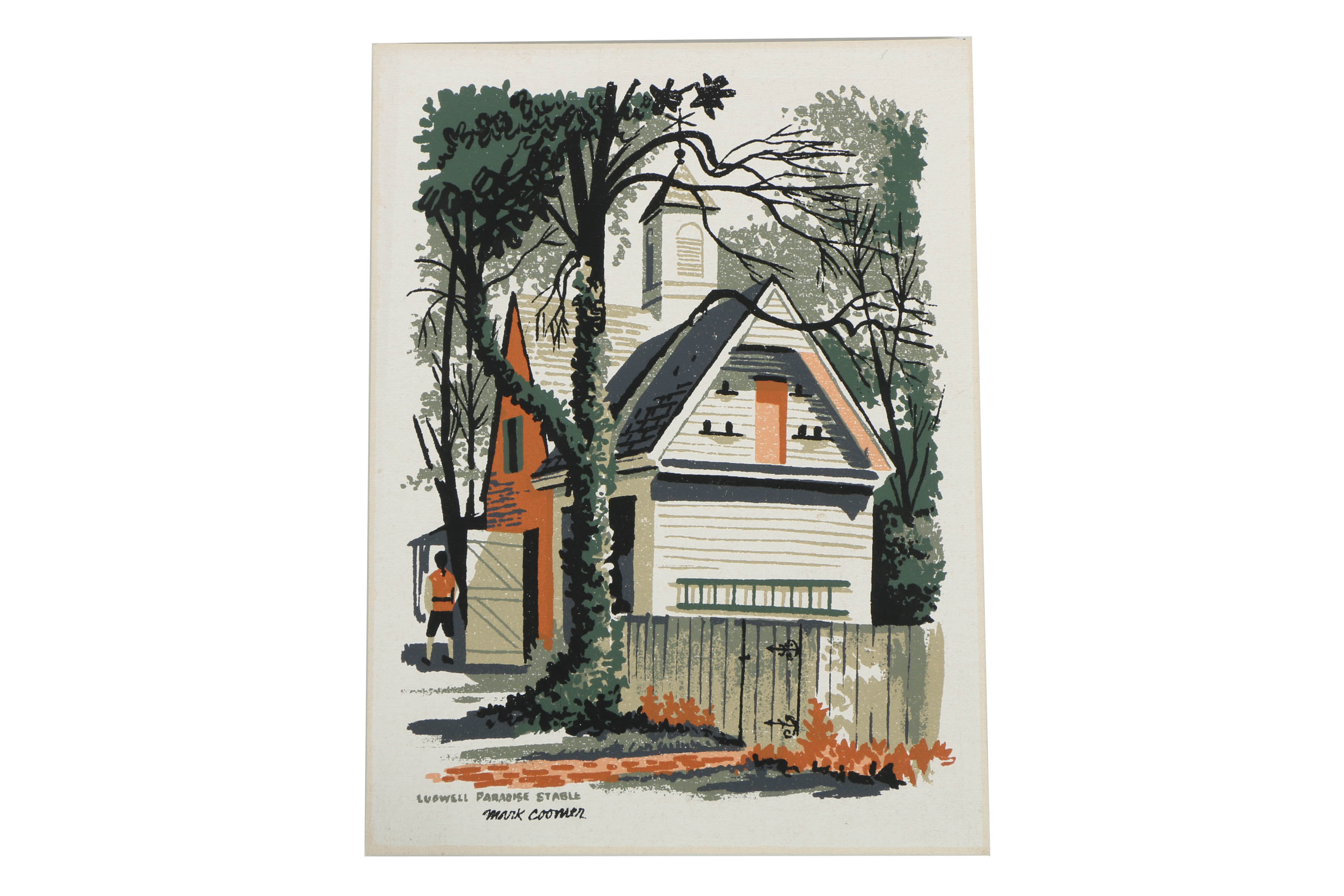 Collection of Mark Coomer Serigraphs on Board of Architecture