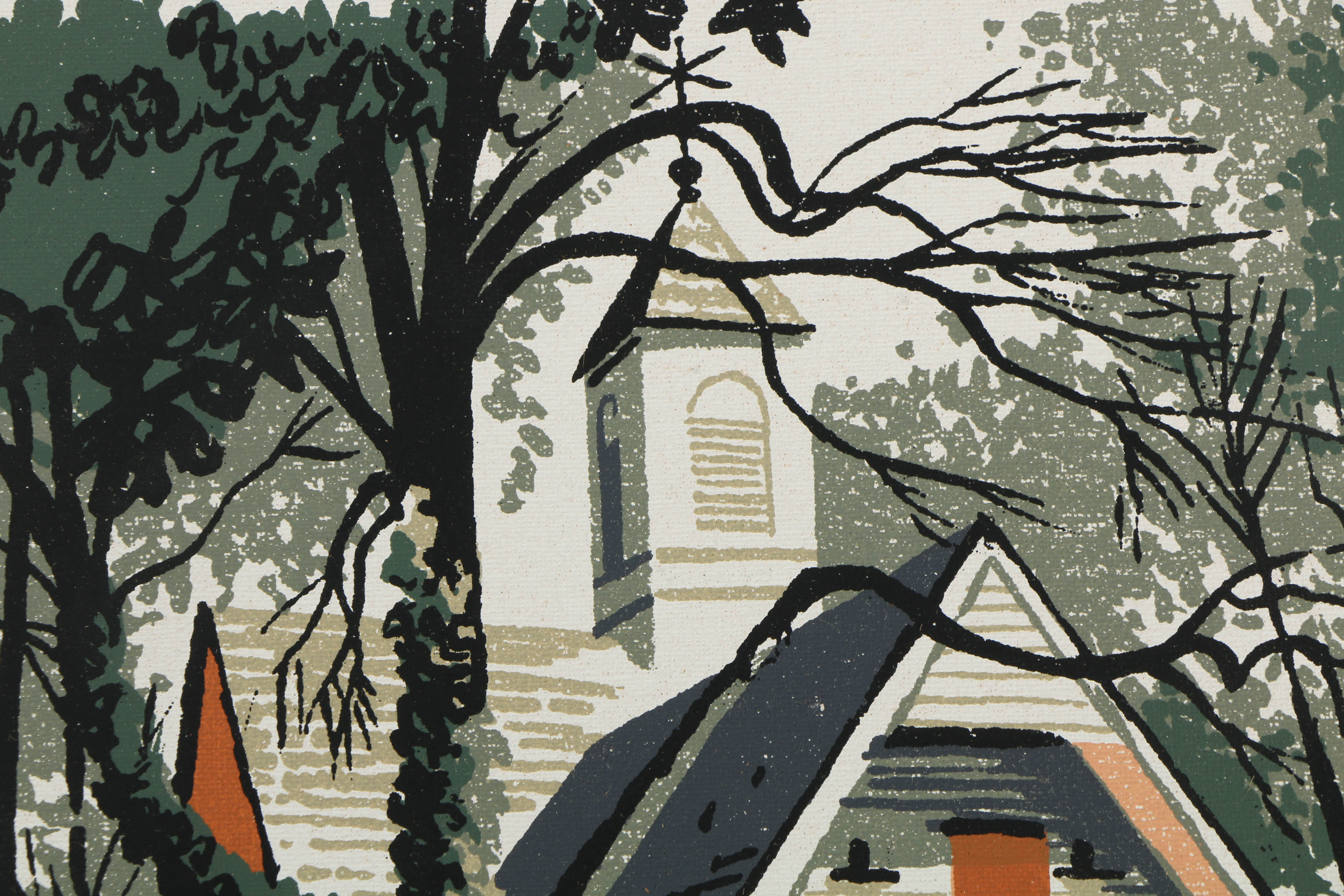 Collection of Mark Coomer Serigraphs on Board of Architecture