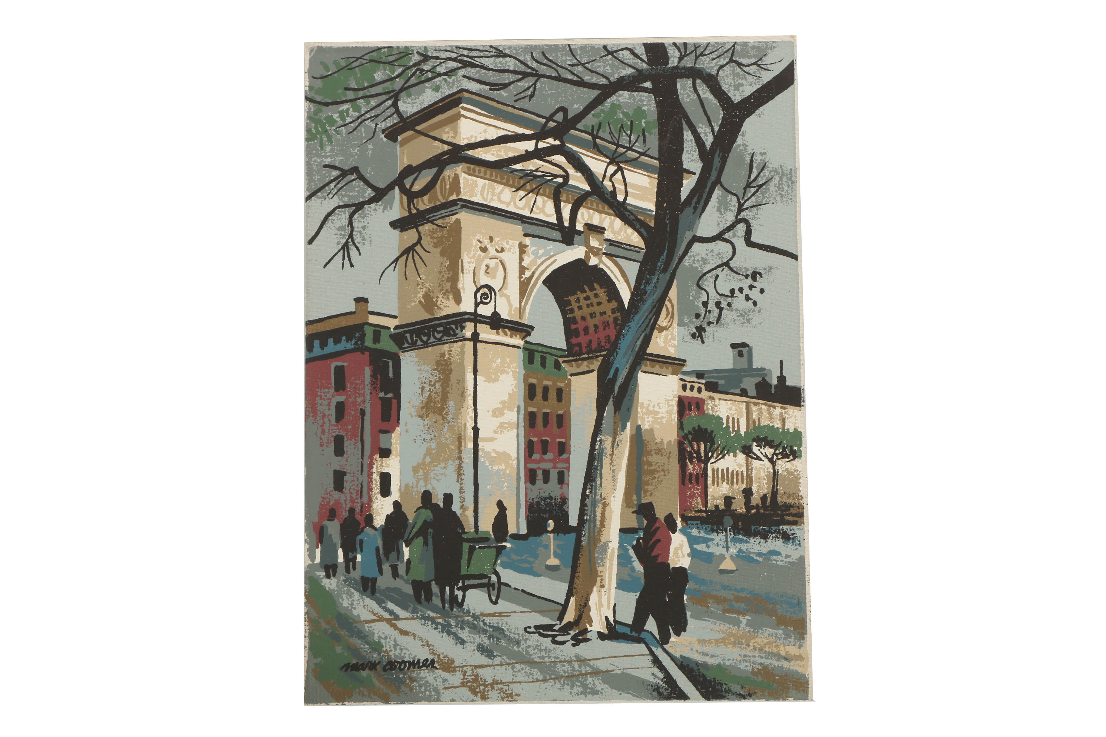 Collection of Mark Coomer Serigraphs on Board of Architecture