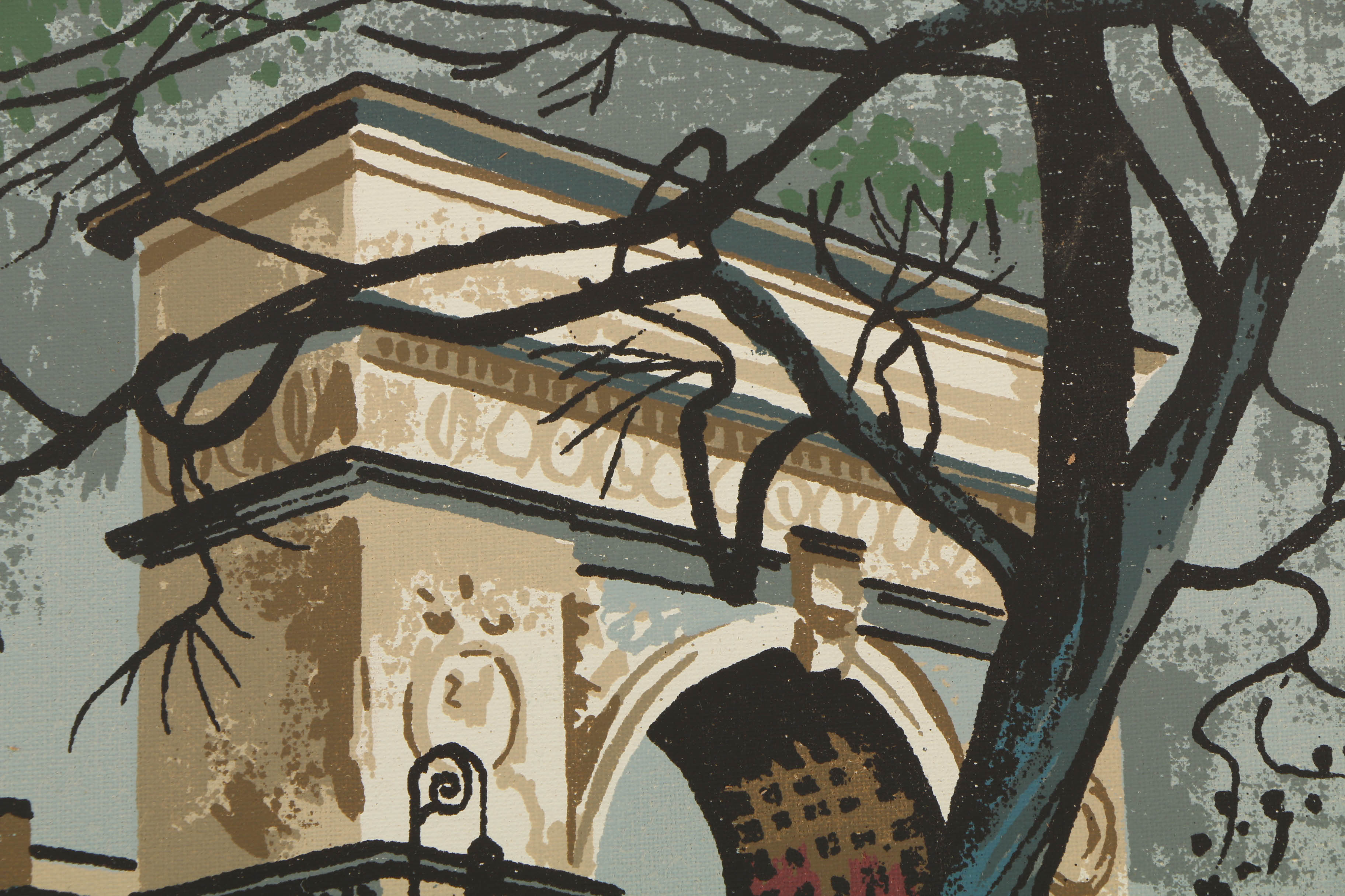 Collection of Mark Coomer Serigraphs on Board of Architecture