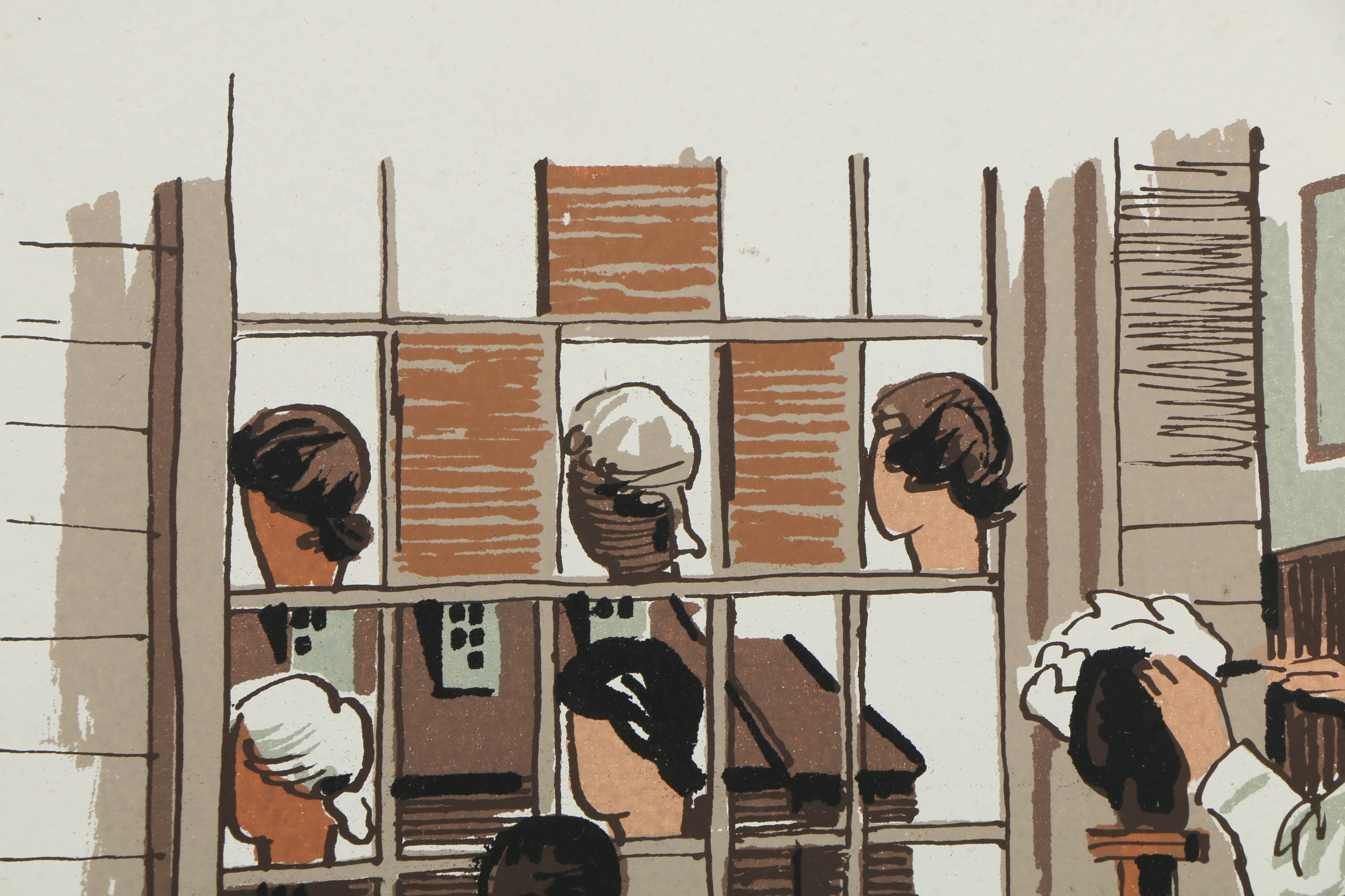 Collection of Mark Coomer Serigraphs on Boards of Architecture and Figures