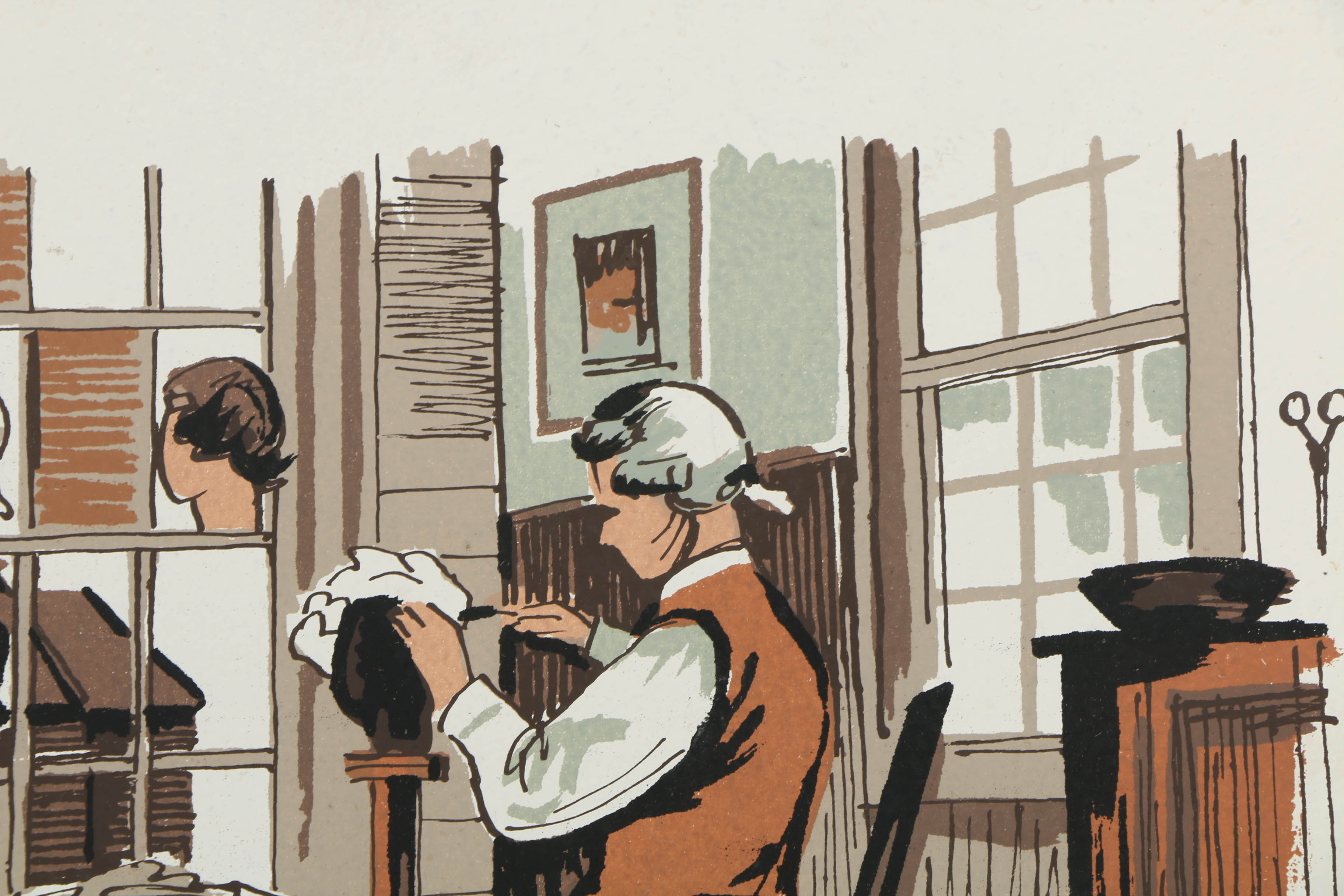 Collection of Mark Coomer Serigraphs on Boards of Architecture and Figures