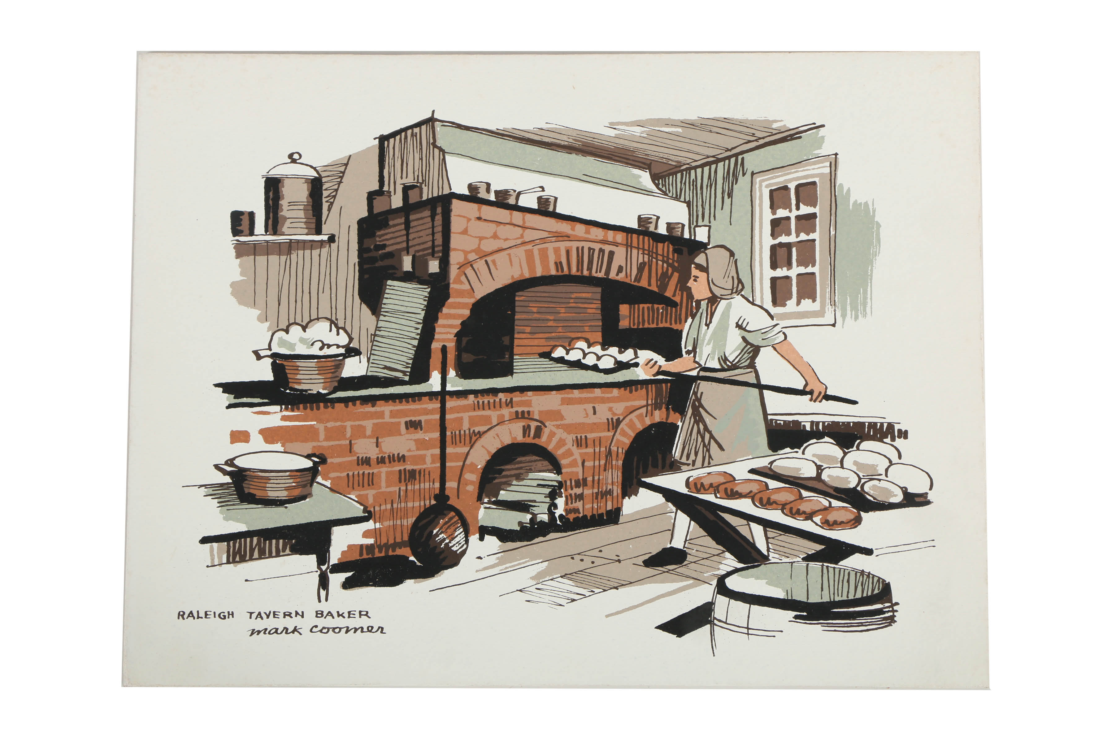 Collection of Mark Coomer Serigraphs on Boards of Architecture and Figures