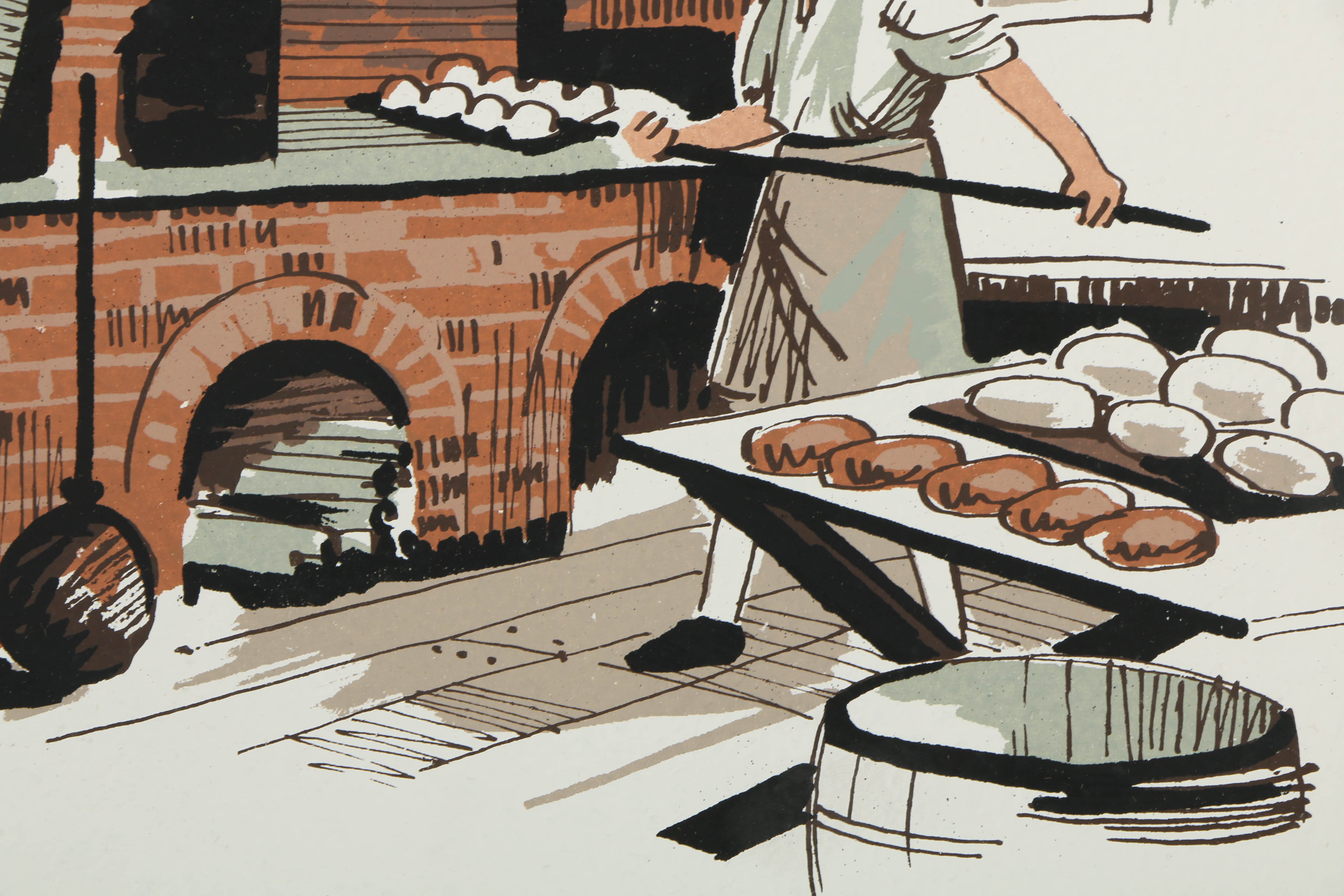 Collection of Mark Coomer Serigraphs on Boards of Architecture and Figures